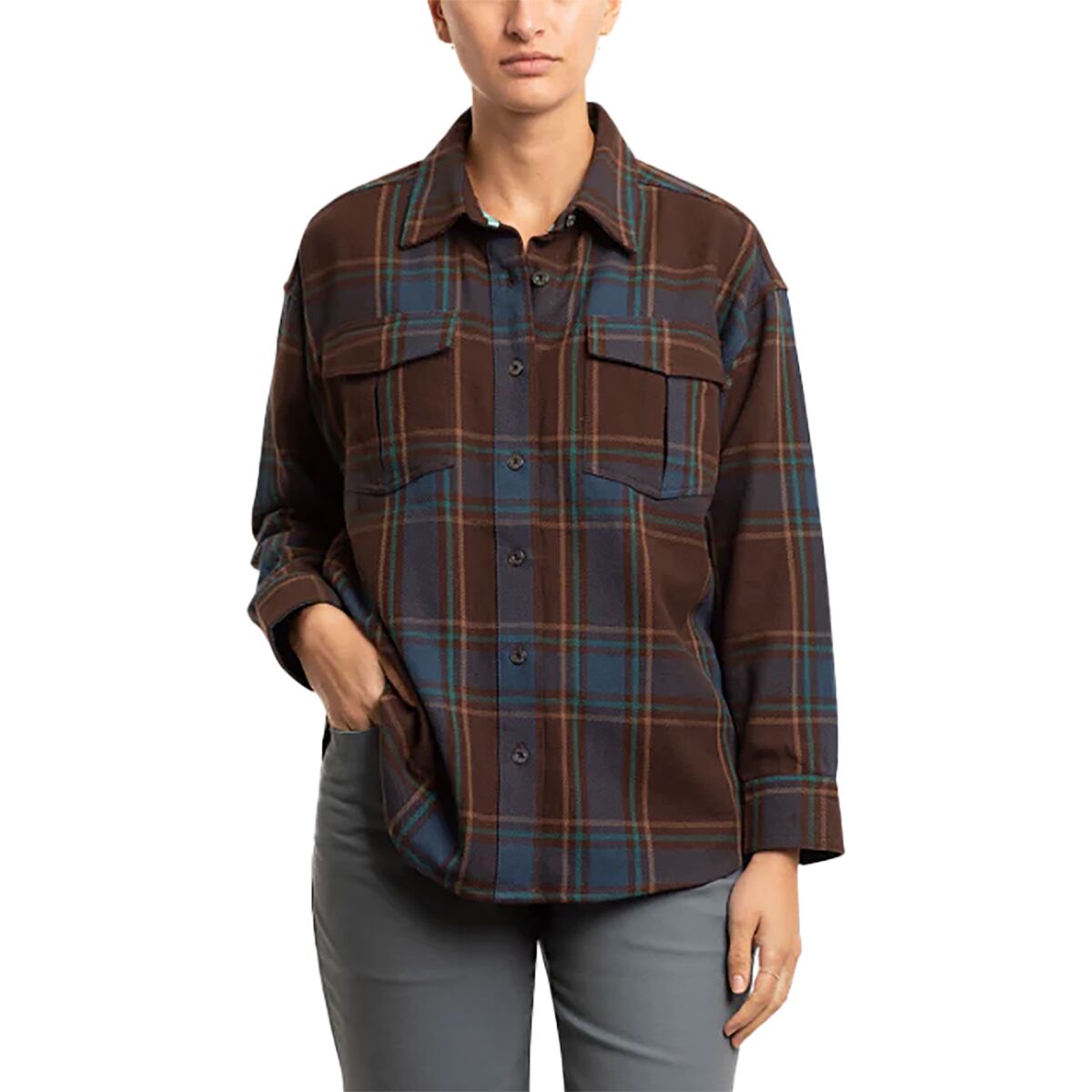 Jetty Jetty Anchor Flannel - Women's Brown, M