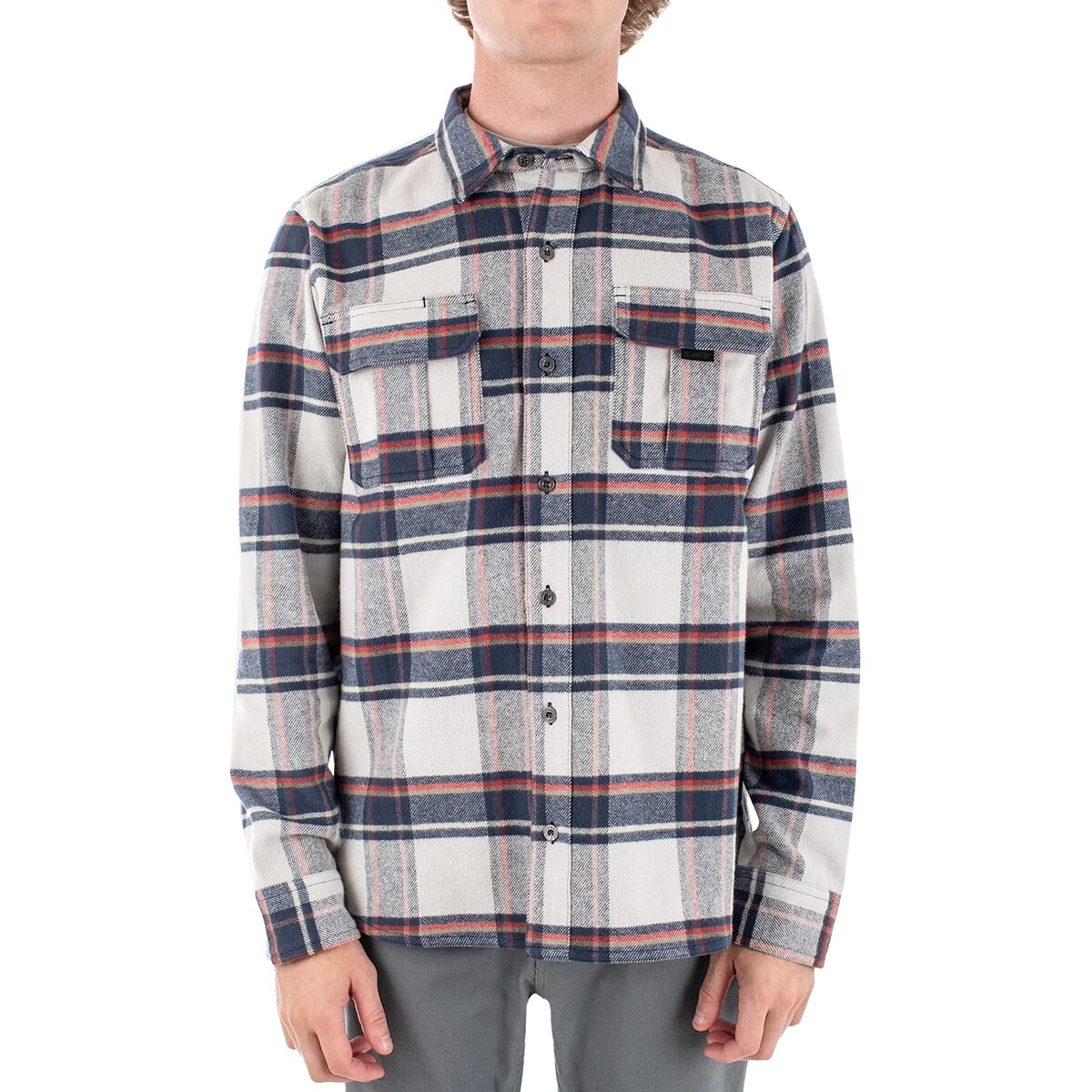 Image of Jetty Arbor Flannel Shirt - Men's Fog, S