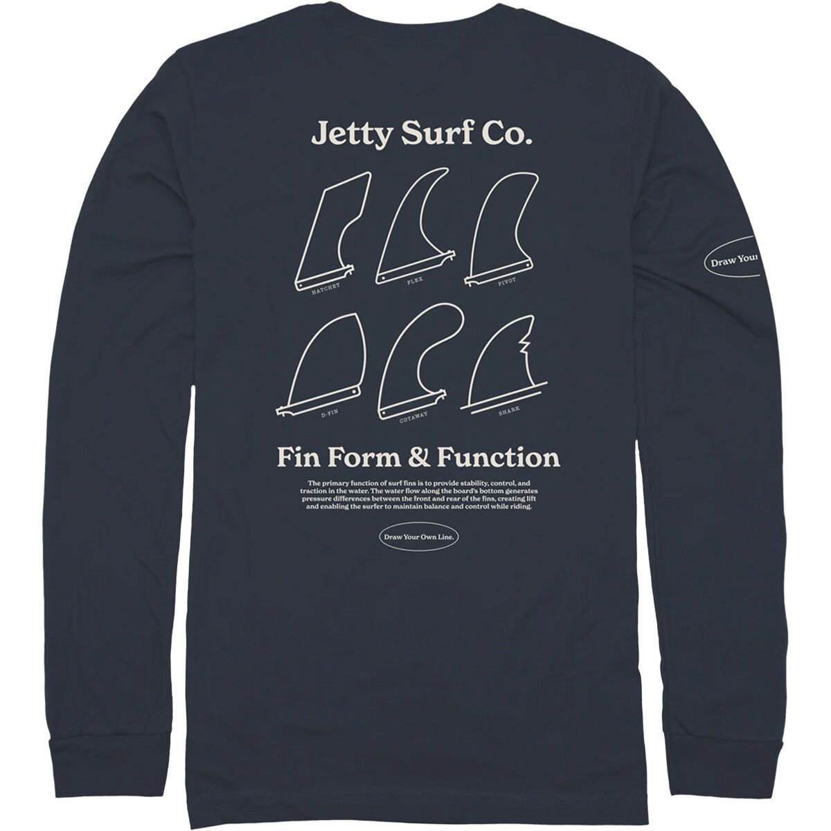 Jetty Fins Long-Sleeve T-Shirt - Men's Blue, S