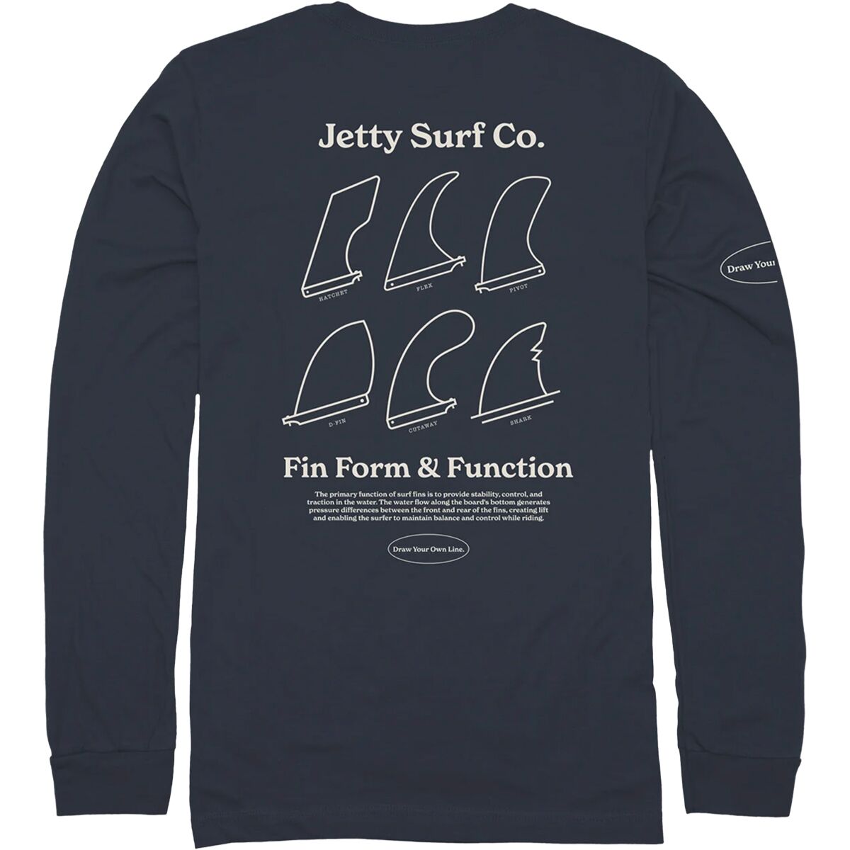Jetty Jetty Fins Long-Sleeve T-Shirt - Men's Blue, XL