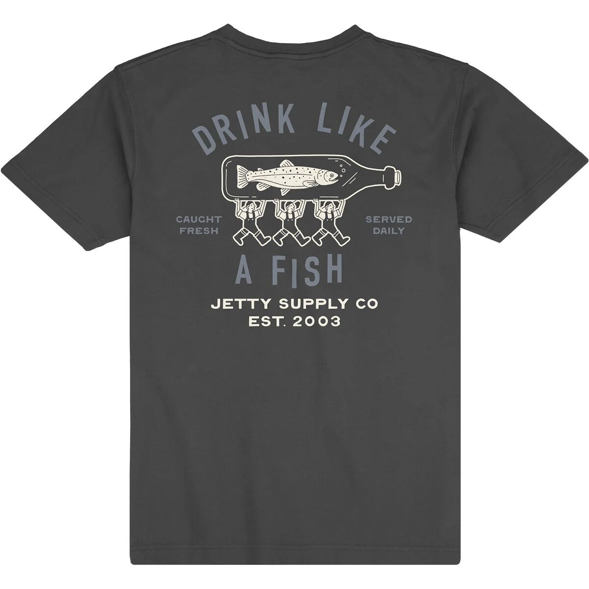 Jetty Jetty Bottle Service T-Shirt - Men's Solid Navy Tri, L