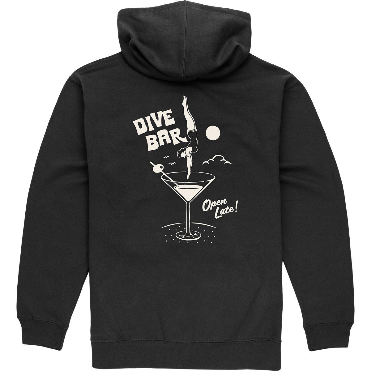 Image of Jetty Dive Bar Hoodie - Men's Charcoal, M