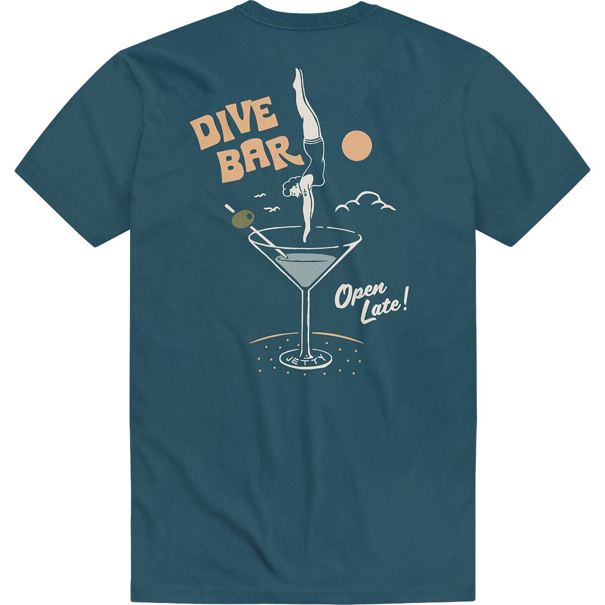 Jetty Jetty Dive Bar T-Shirt - Men's Teal, L