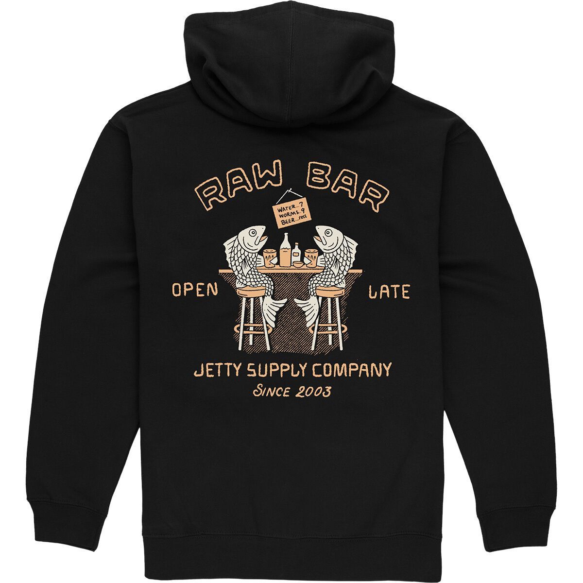 Image of Jetty Raw Bar Hoodie - Men's Black, XXL