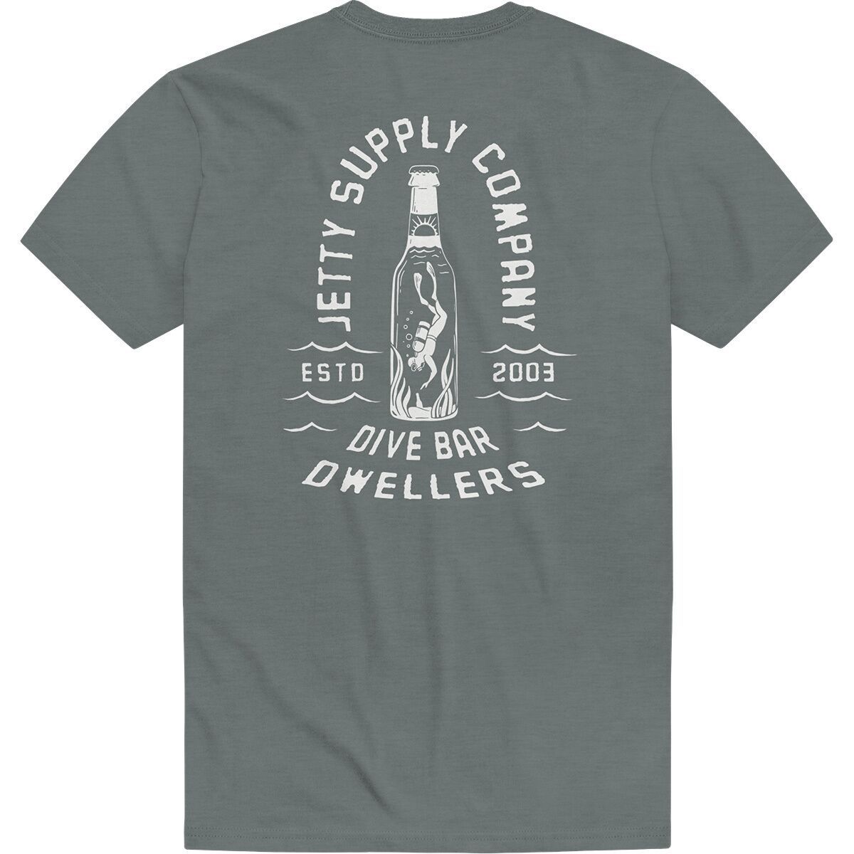 Image of Jetty Scuba Dive T-Shirt - Men's Heather Blue Storm, L