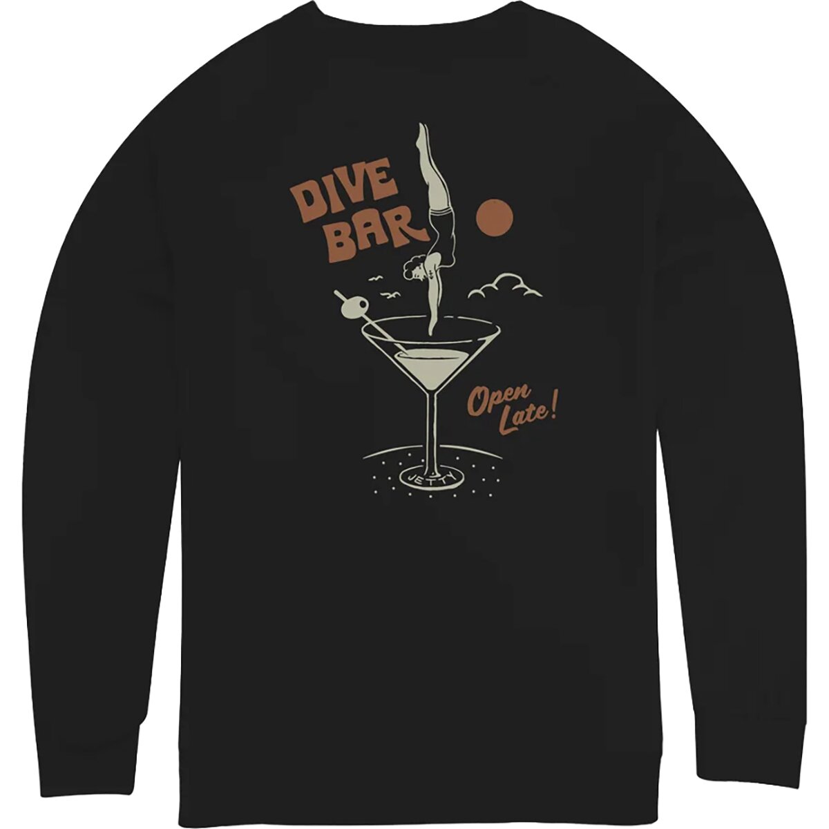 Image of Jetty Dive Bar Fleece Crewneck Black, XXL