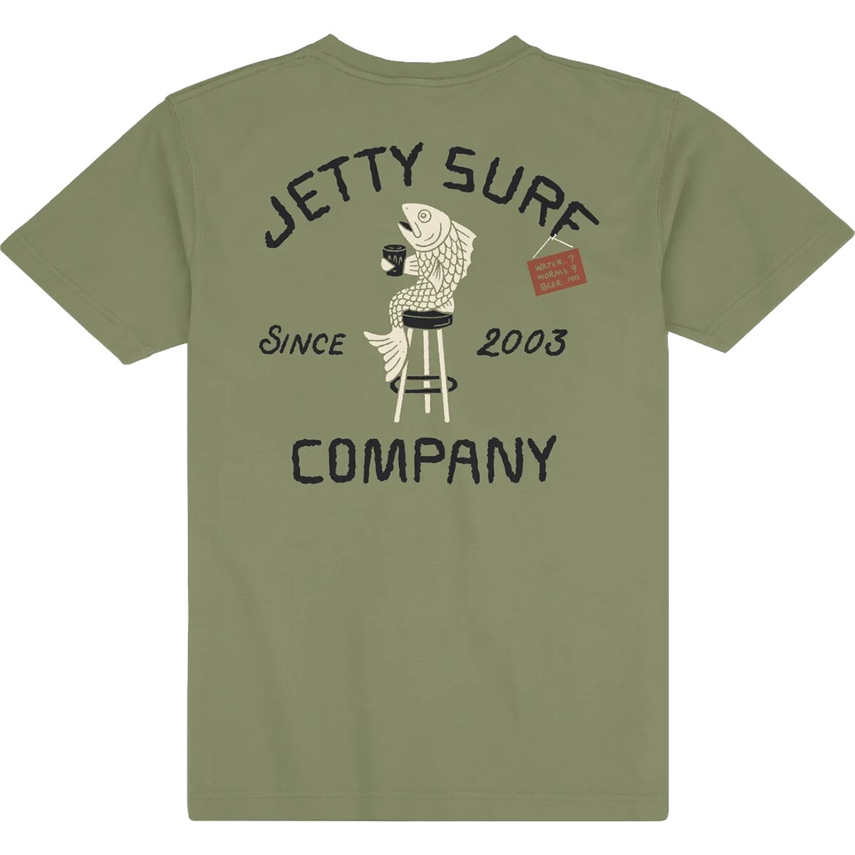 Image of Jetty Empties T-Shirt - Men's Olive, XXL