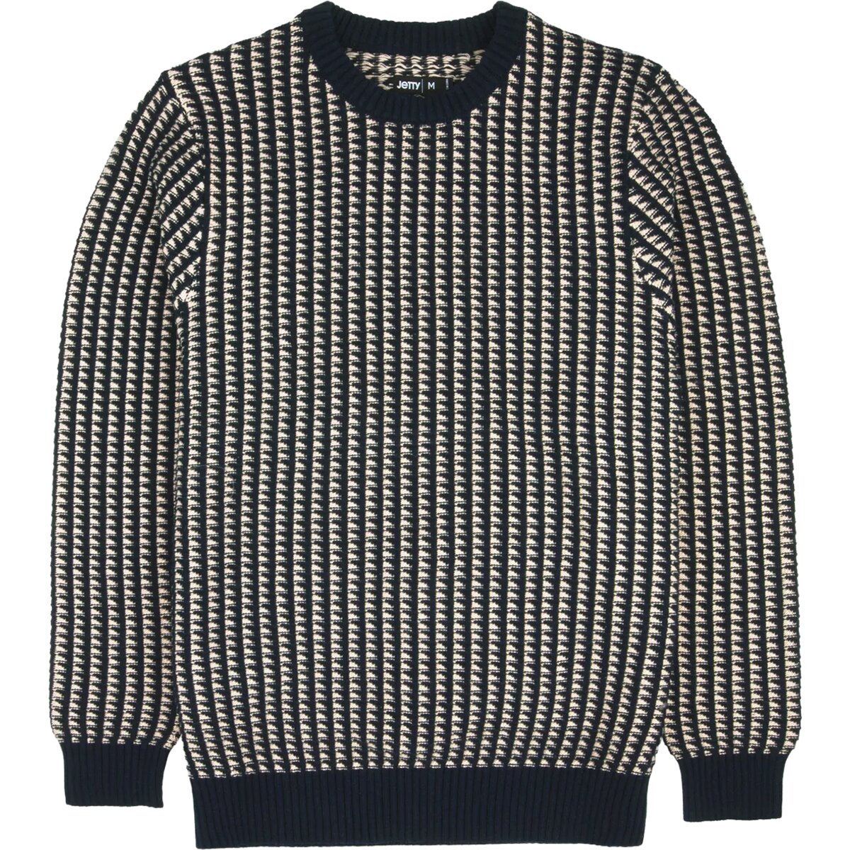 Image of Jetty Tiller Grid Sweater - Men's Ivory, S