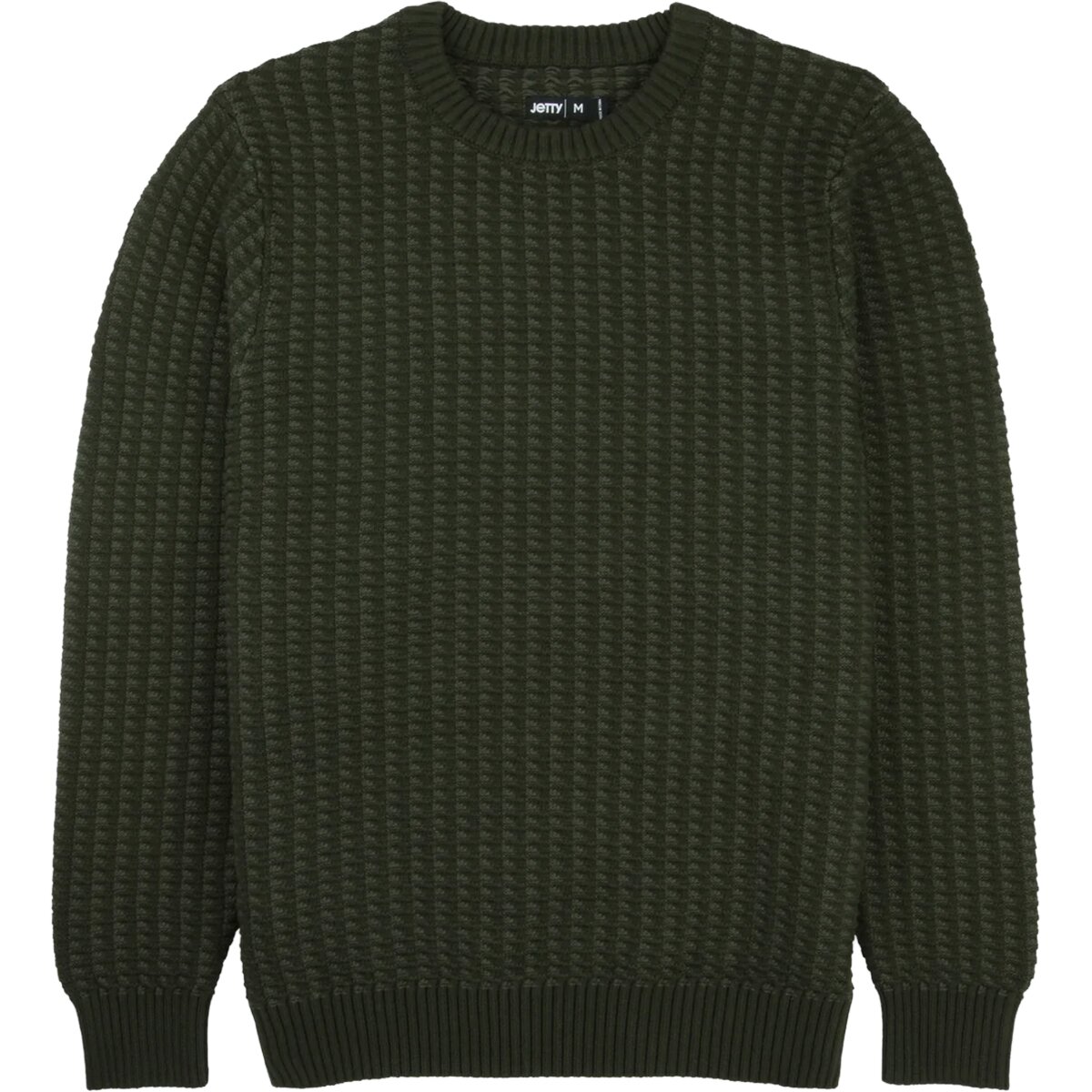 Image of Jetty Tiller Grid Sweater - Men's Olive, L