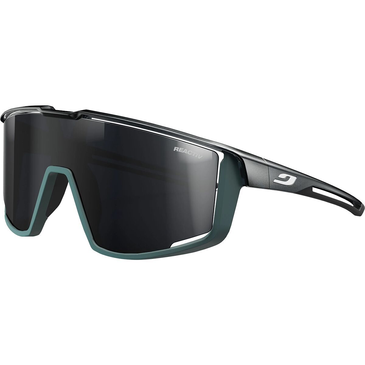 Image of Julbo Fury Sunglasses Black/Matte Green/REACTIV 0-3, One Size