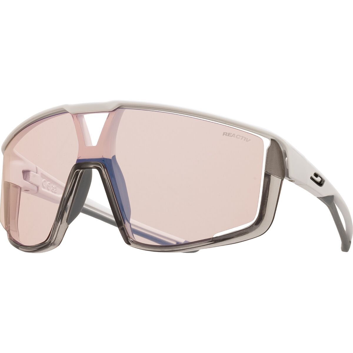 Image of Julbo Fury Sunglasses Matte White/Translucent Gray, One Size