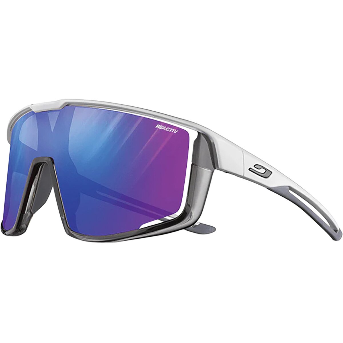Image of Julbo Fury Sunglasses Matte White/Translucent Gray, One Size