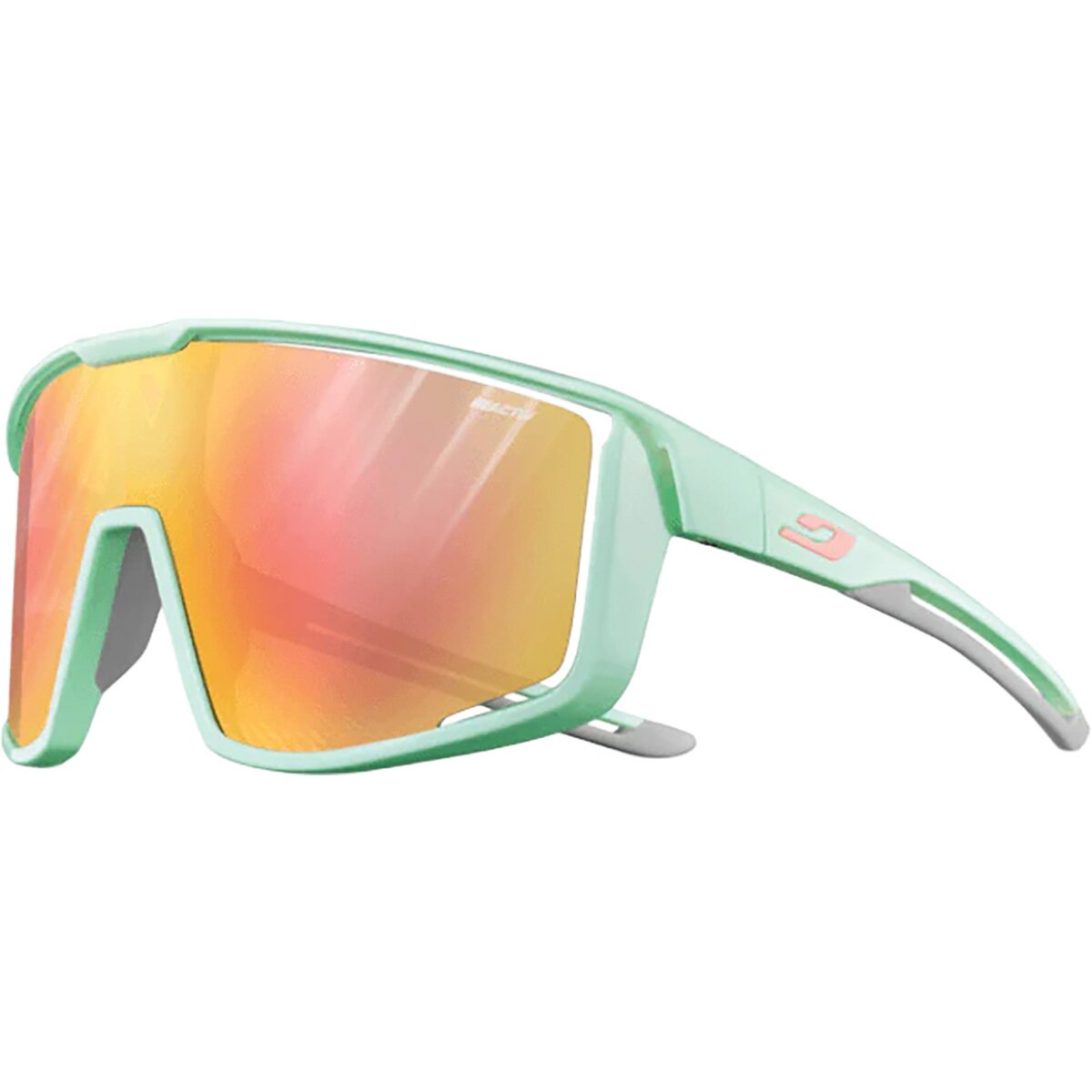 Image of Julbo Fury Sunglasses Mint/Light Green/Pink/REACTIV 1-3 LA, One Size