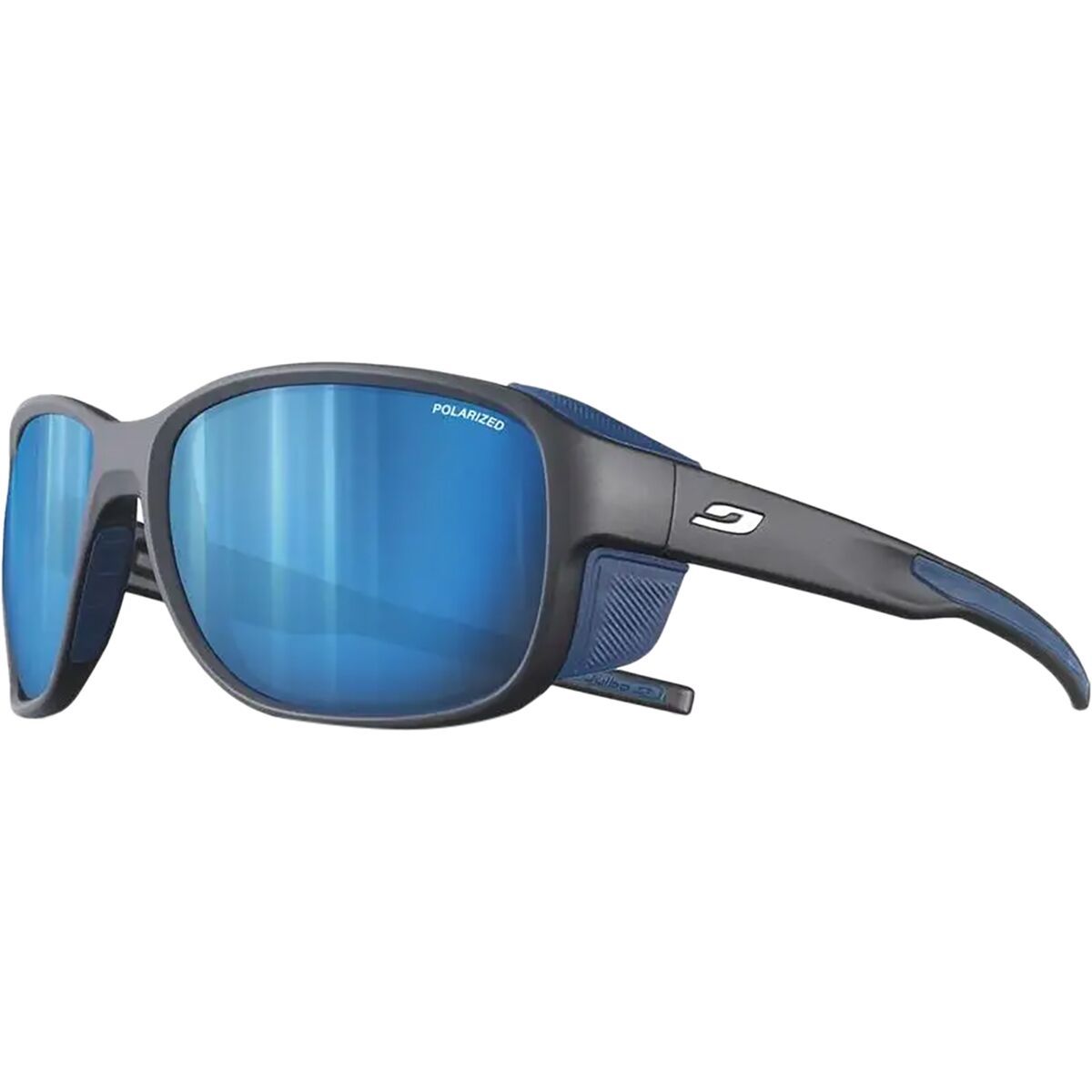 Image of Julbo Montebianco 2 Polarized Sunglasses Black/Blue/White Spectron 3 Polarized, One Size