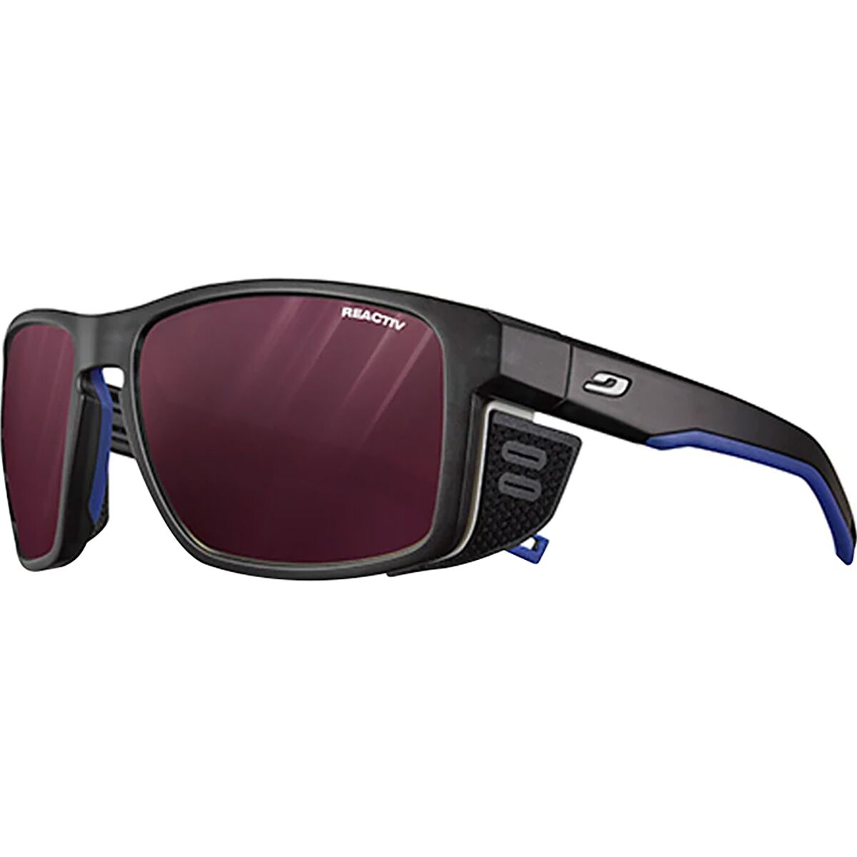 Image of Julbo Shield Polarized Sunglasses Translucent Black/Blue/White, One Size