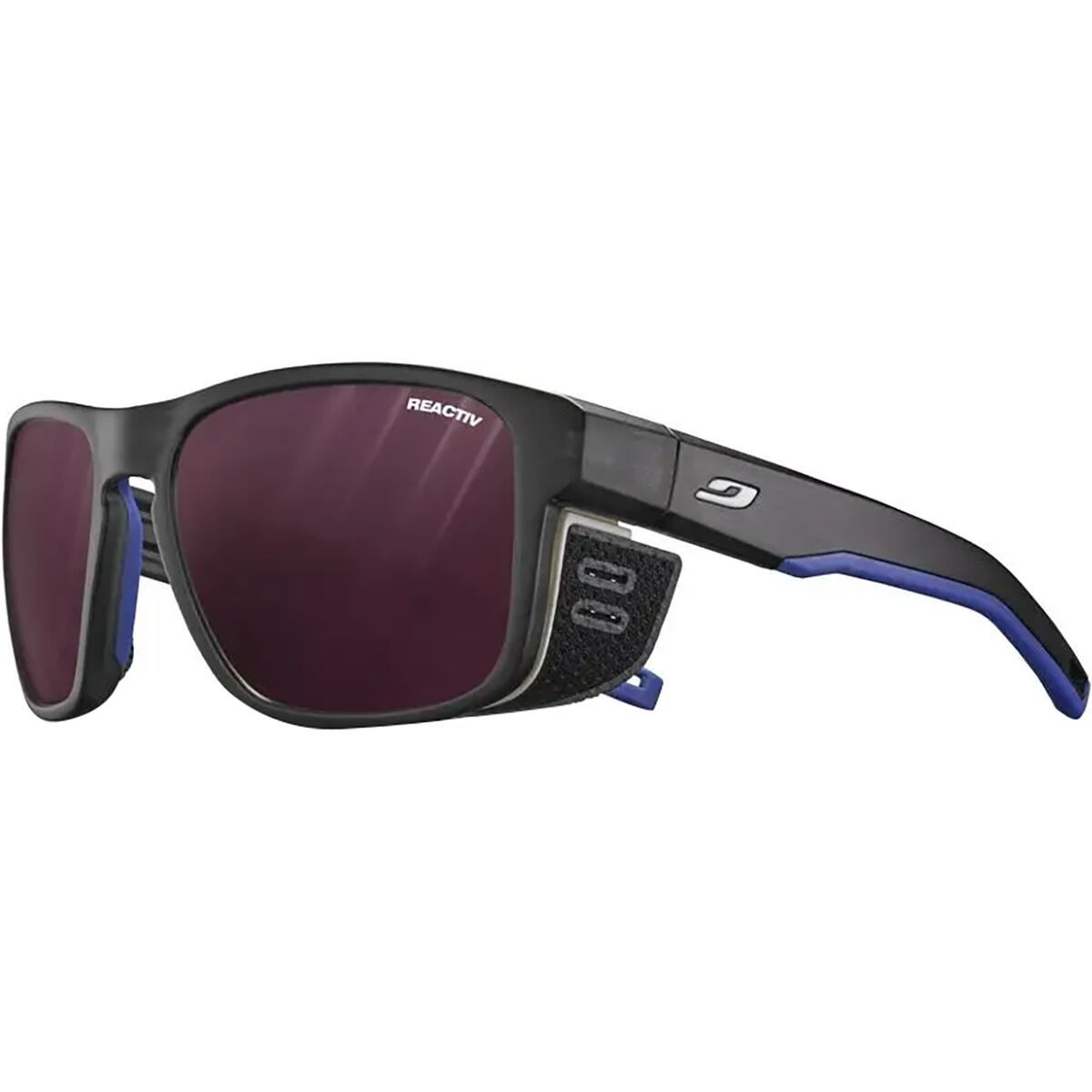 Image of Julbo Shield M Sunglasses Translucent Black/Blue/White, One Size