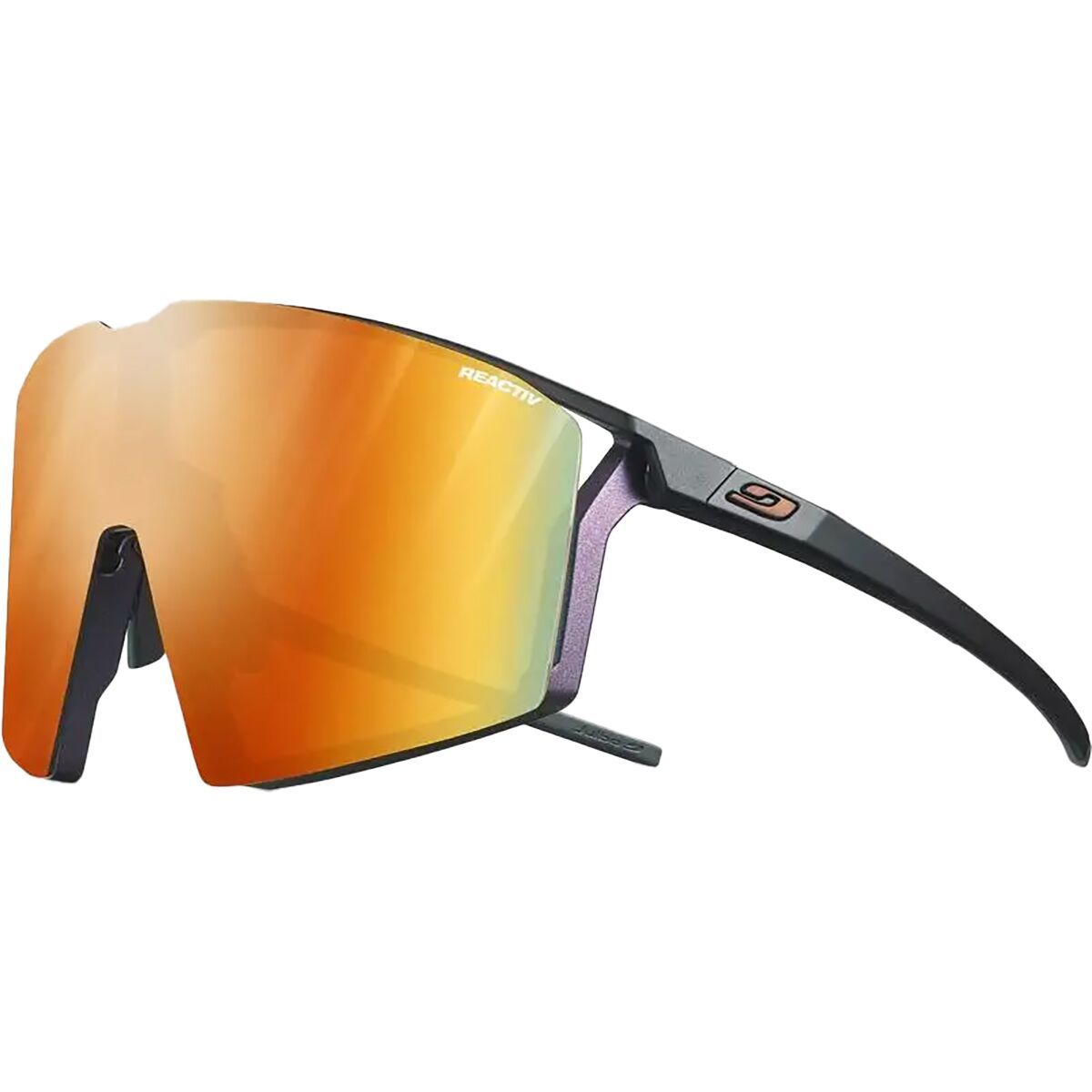 Image of Julbo Edge REACTIV Sunglasses Matte Black/Blue 1-3 Light Amplifier, One Size