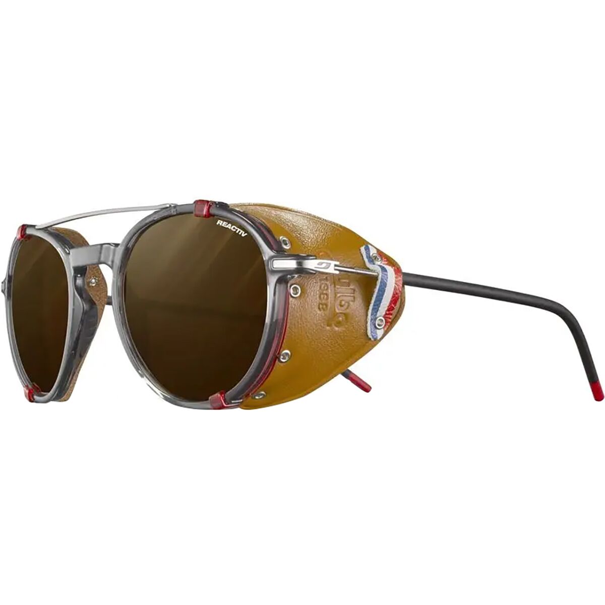 Image of Julbo Legacy Sunglasses Translucent Black/Red, One Size