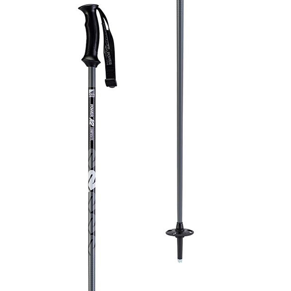 Image of K2 Power Composite Ski Poles Gunmetal, 110cm