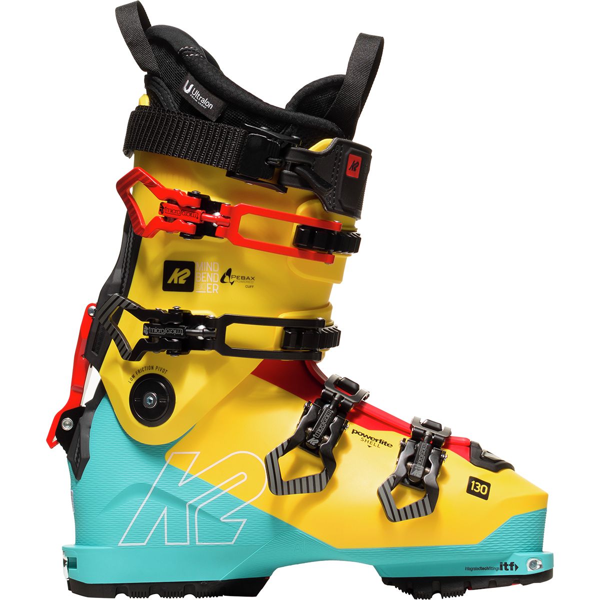  K2 Mindbender 130 LV Mens Ski Boots Black/Blue/Orange 7.5  (25.5) : Sports & Outdoors