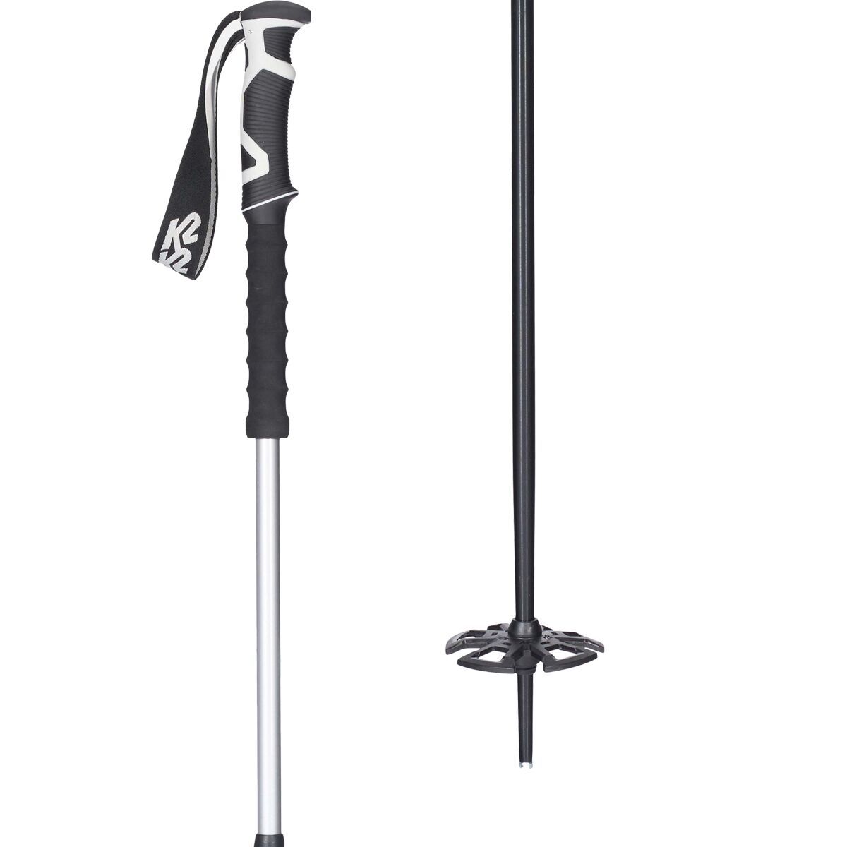 K2 Lockjaw Alu/EVA Adjustable Ski Poles Silver, One Size