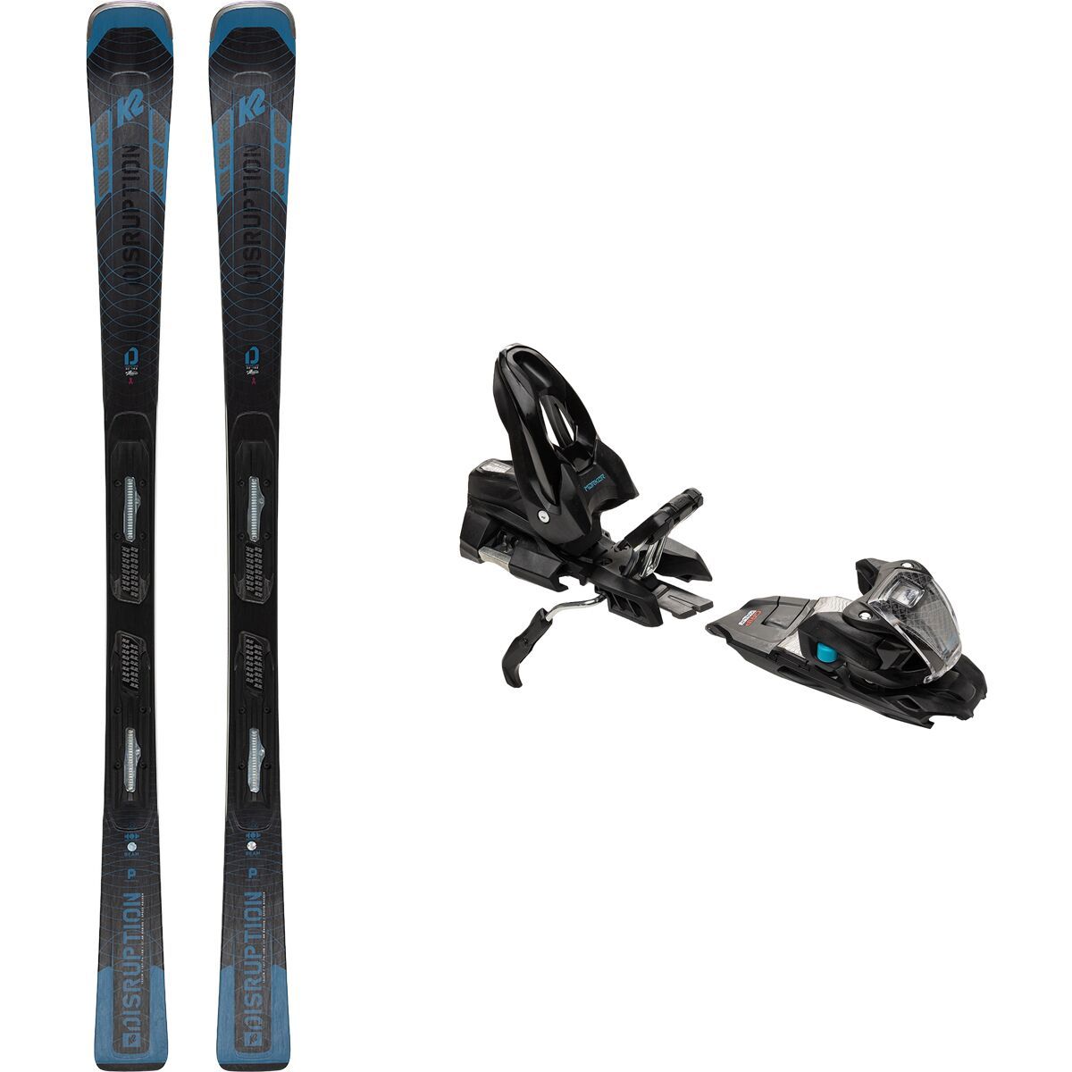 Image of K2 Disruption SC Ski w/ Er3 10 Binding - 2022 - Women's One Color/Black/Teal, 146cm, One Size