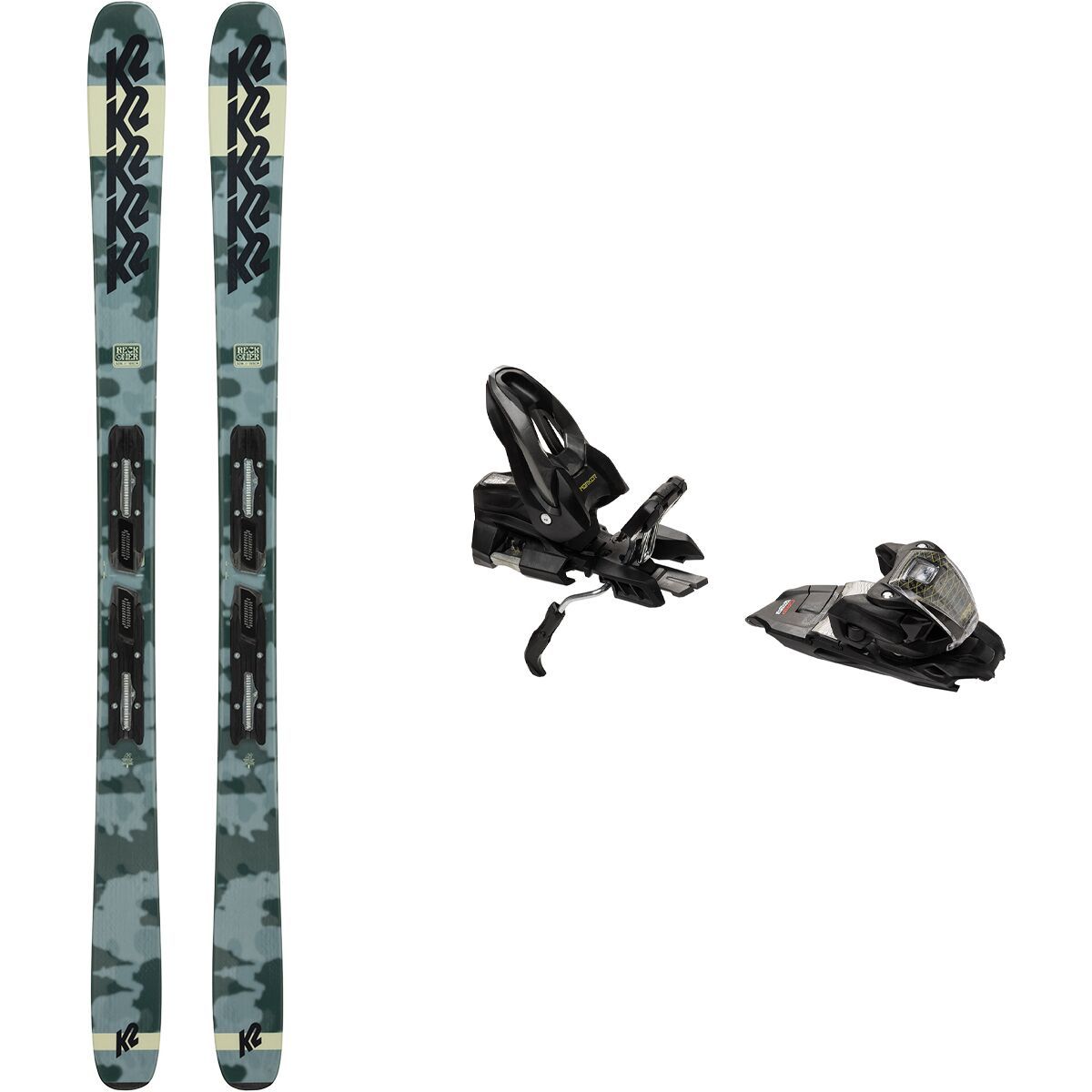 Image of K2 Reckoner 92 Ski w/ M3 11 Quikclik Binding - 2024 - Women's One Color/Black/ Yellow, 169cm, One Size