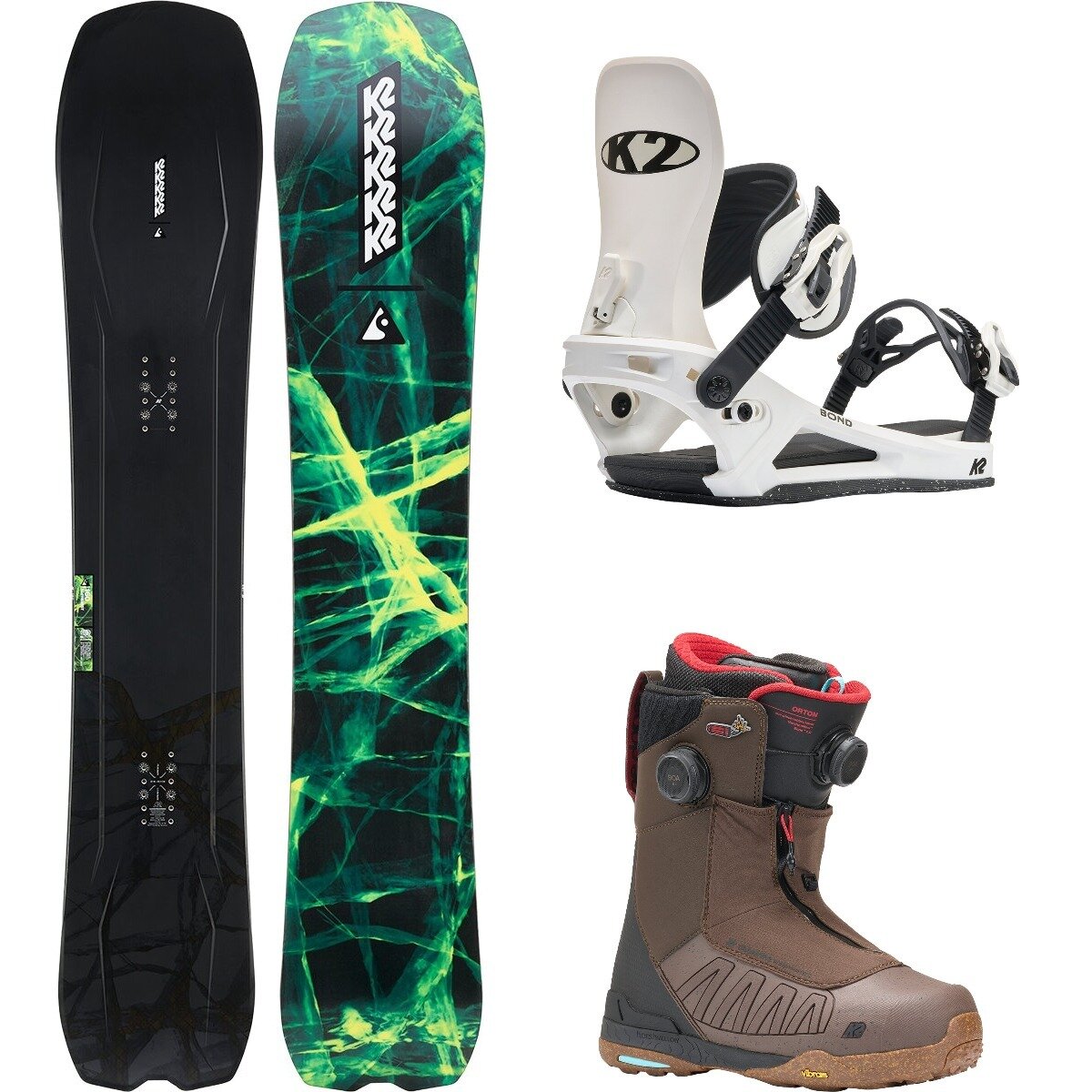 Image of K2 Alchemist w/ Orton Boa + Bond Snowboard Package OneCol,White,Honey Brown, 160cm Wide,M,9