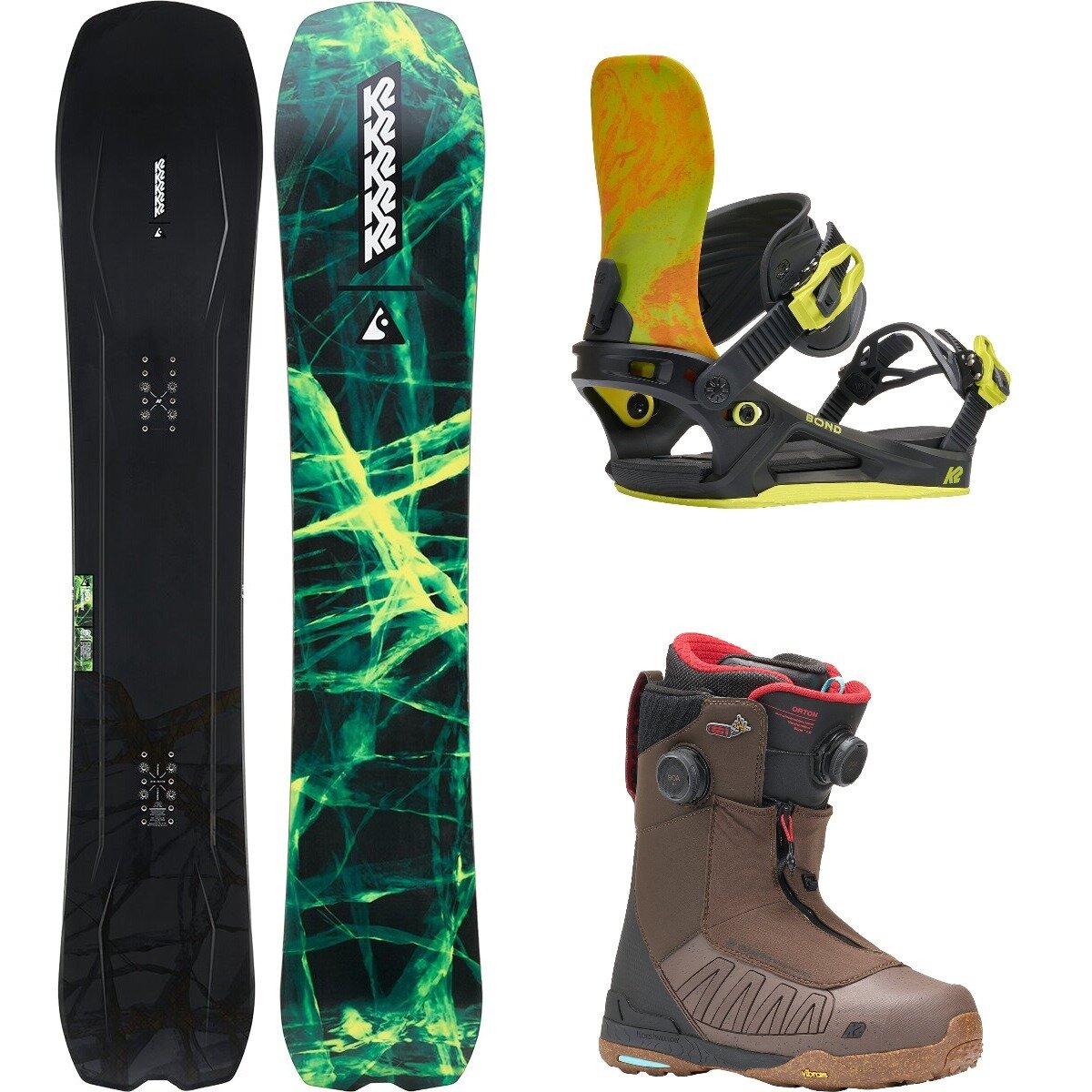 Image of K2 Alchemist w/ Orton Boa + Bond Snowboard Package OneCol,Neon,Honey Brown, 163cm Wide,L,11