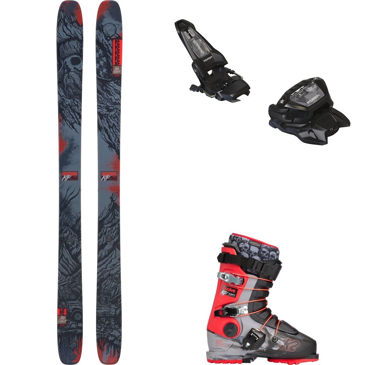 K2 Reckoner KF Ski + Griffon 13 ID + Revolve KF Boot - 2026 One/Blk/One, 172cm/110mm/25.5