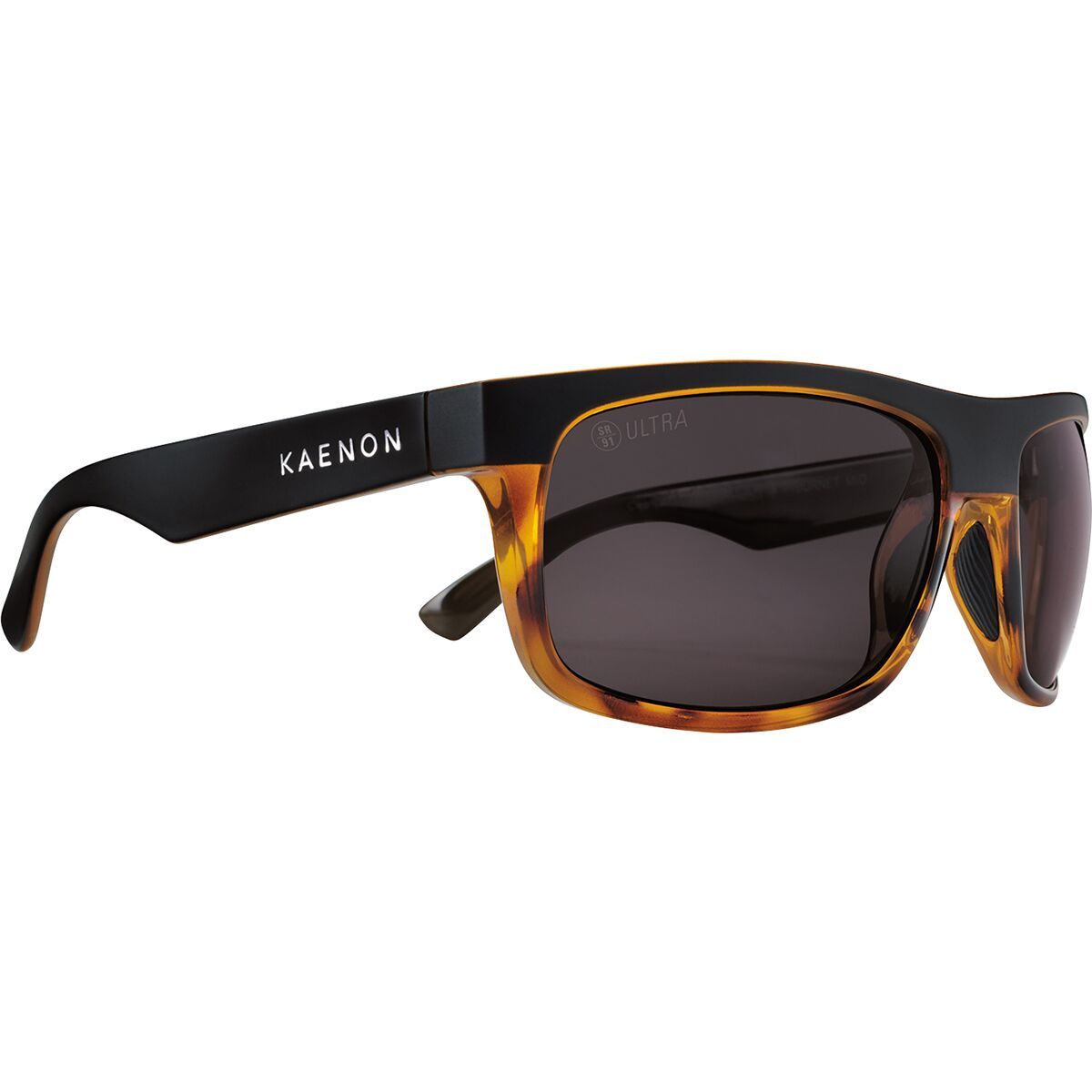 Image of Kaenon Burnet Mid Ultra Polarized Sunglasses Matte Black/Ultra Grey 12%, One Size