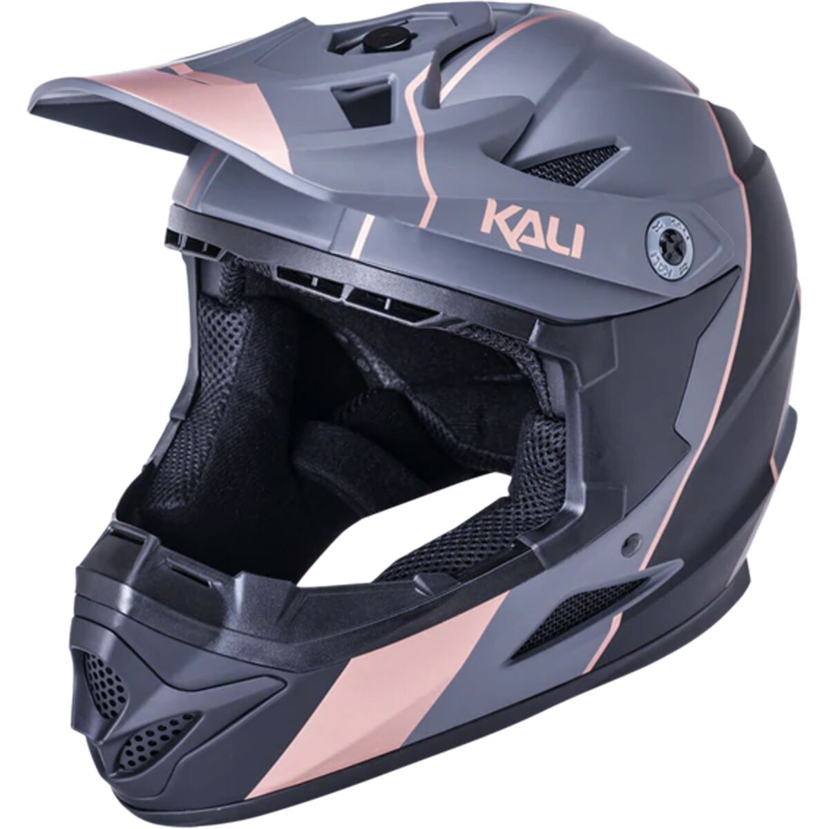 Image of Kali Protectives Zoka Full-Face Helmet Stripe Matte Black/Bronze, M