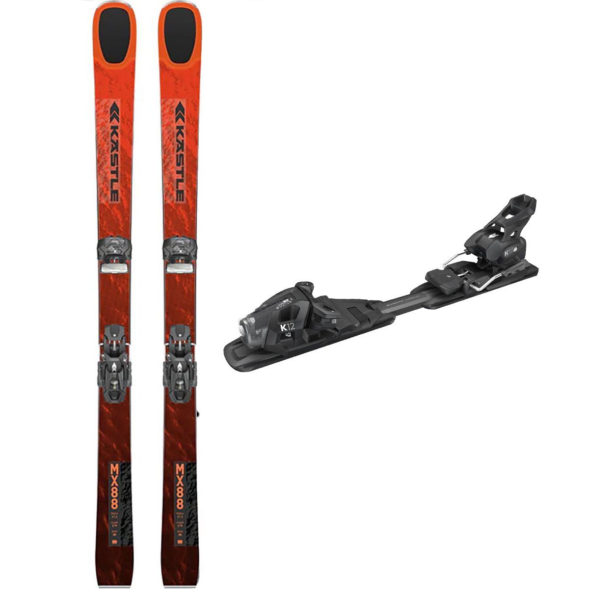 Image of Kastle MX88 Ski w/ K12 Prw GW Binding Red,181cm, 95mm