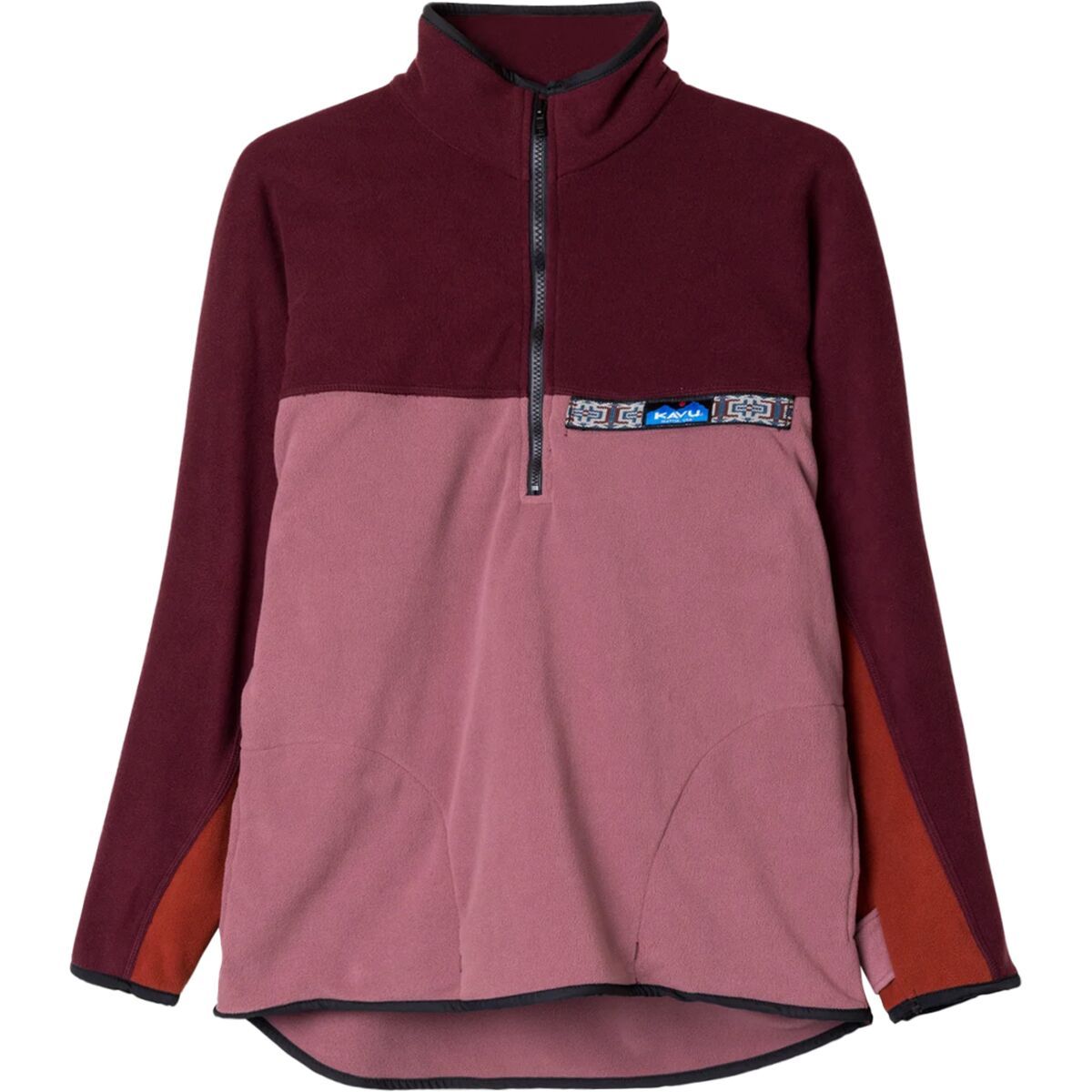 Image of KAVU Throwshirt Fleece Pullover - 1/2-Zip - Men's Rose Block, L