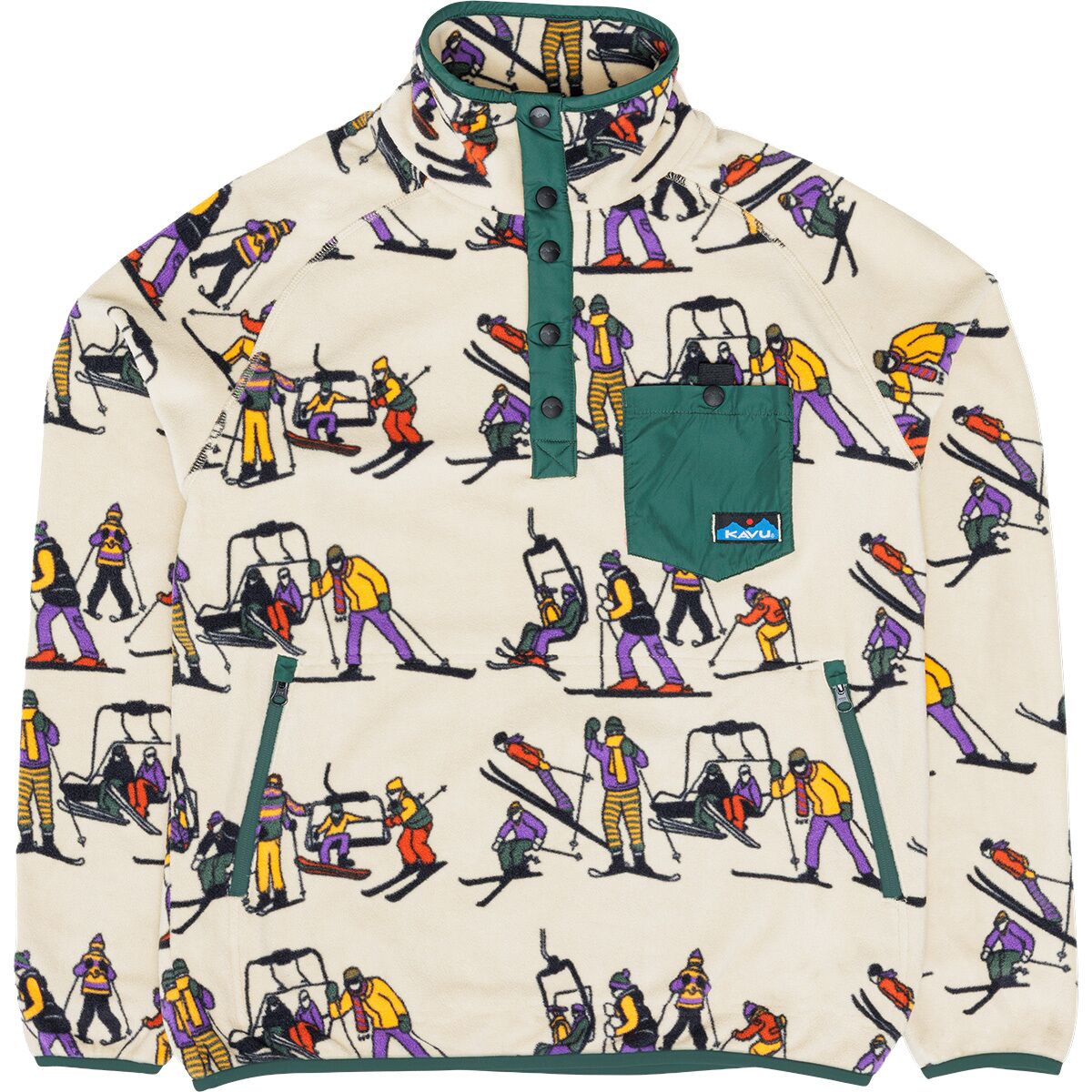 Image of KAVU Teannaway Fleece Jacket - Men's Ski Ya Later, XL