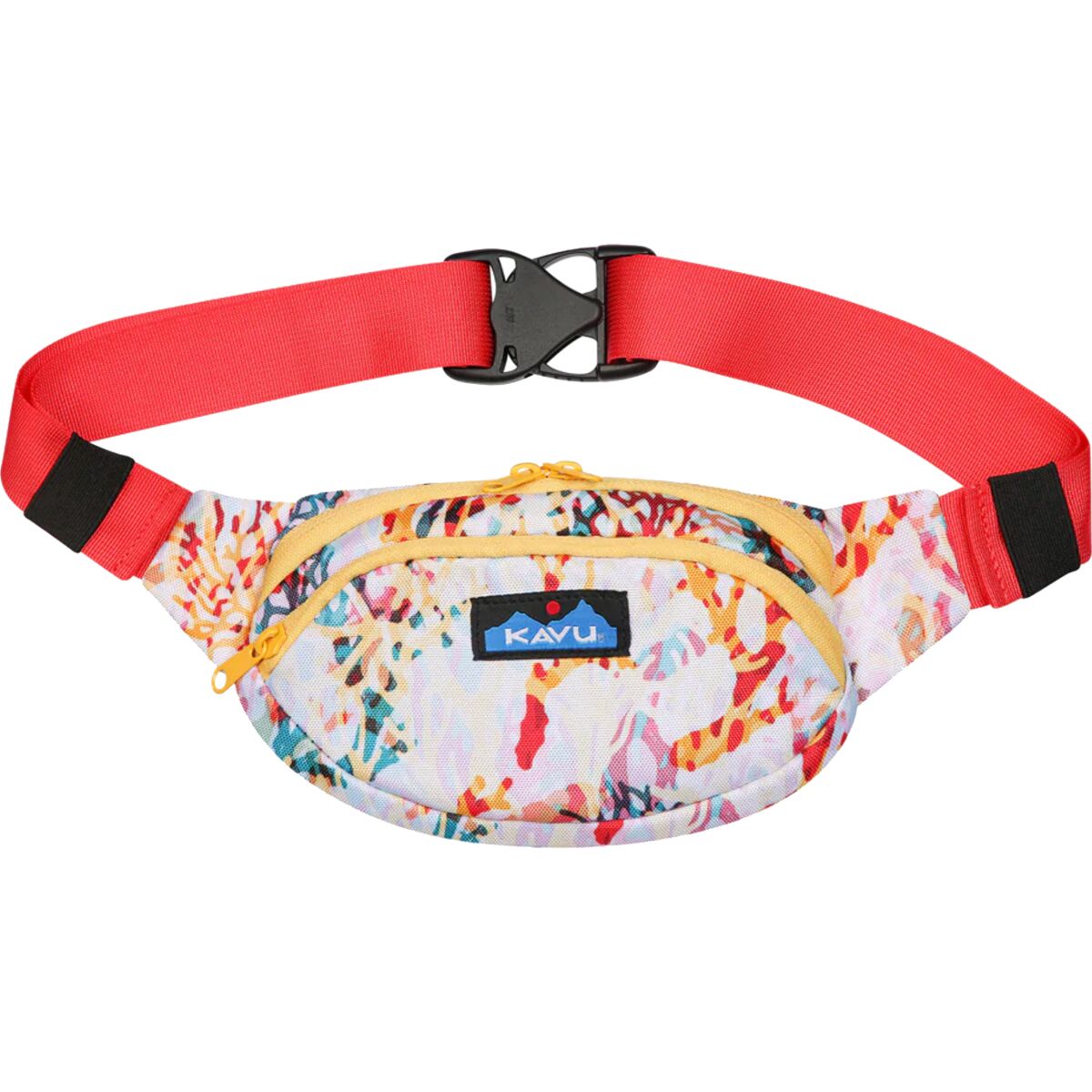 Image of KAVU Spectator Waist Pack Floral Coral, One Size