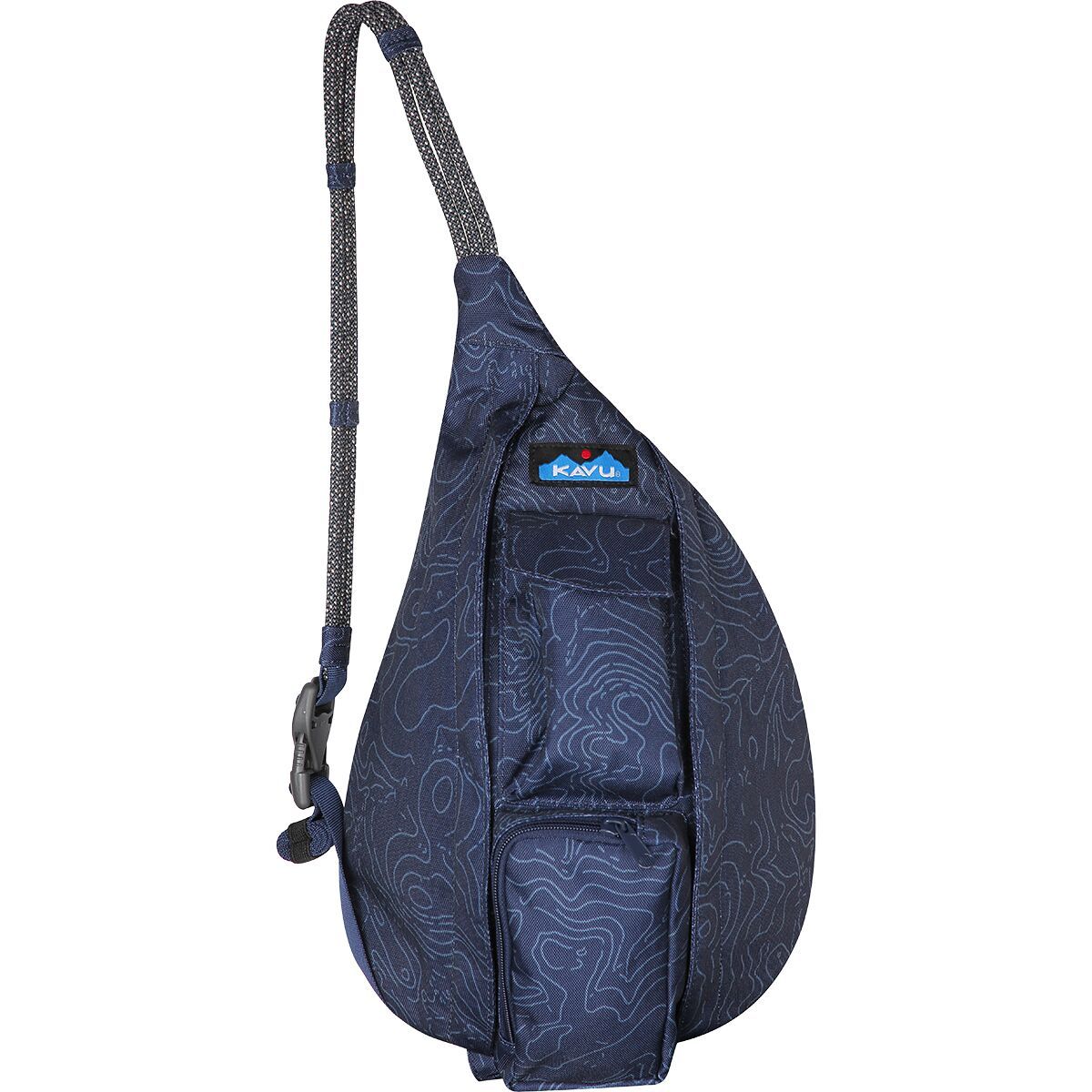 Image of KAVU Mini Rope Sling Pack - Women's Navy Topo, One Size