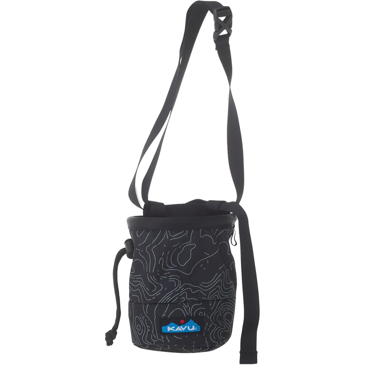 KAVU KAVU Peak Seeker Chalk Bag Black Topo, One Size