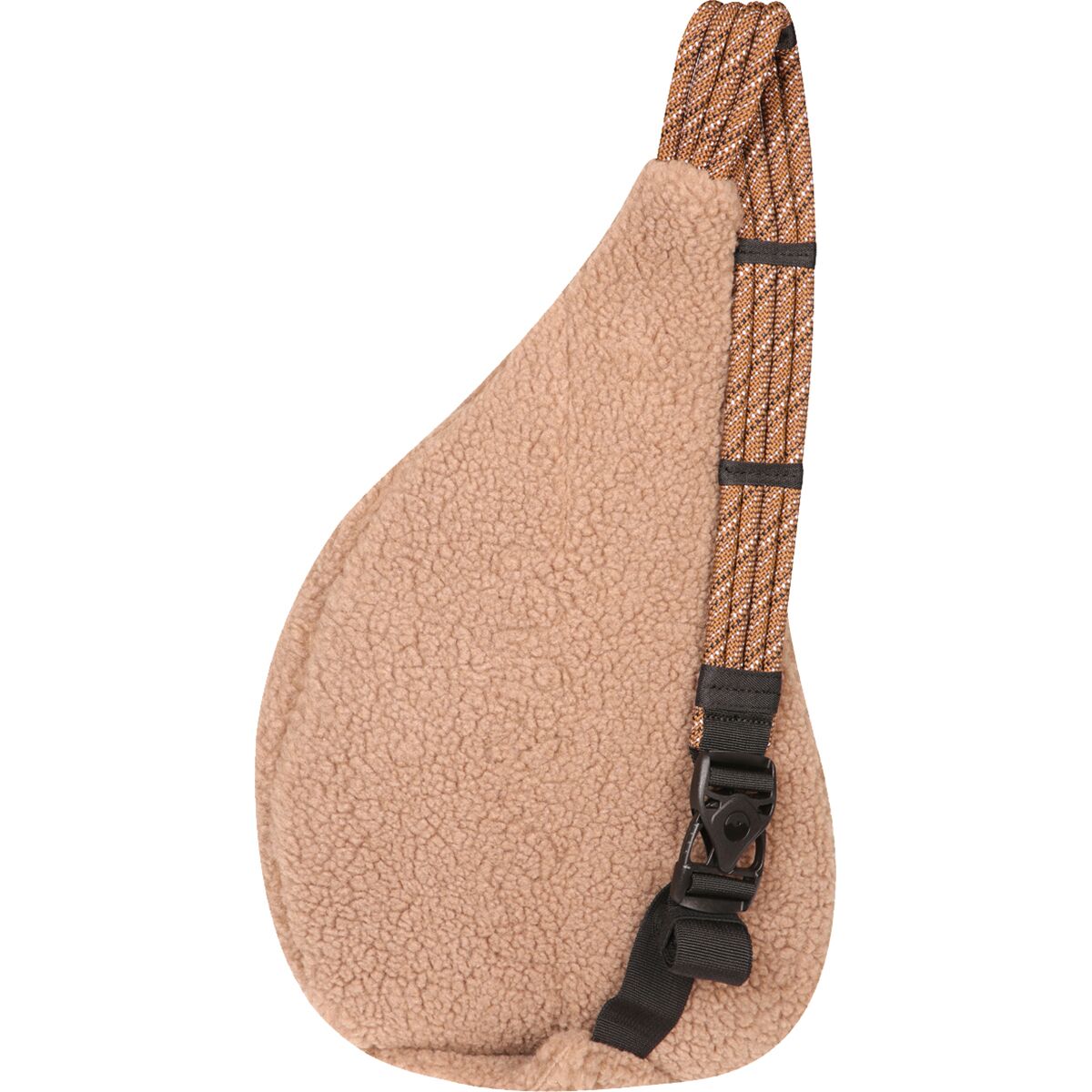 Kavu Brown Black Sherpa Fleece Large Sling Rope Bag Kavu Mini Rope Fleece Sling Bag Teddy Brown | eBay main image 2