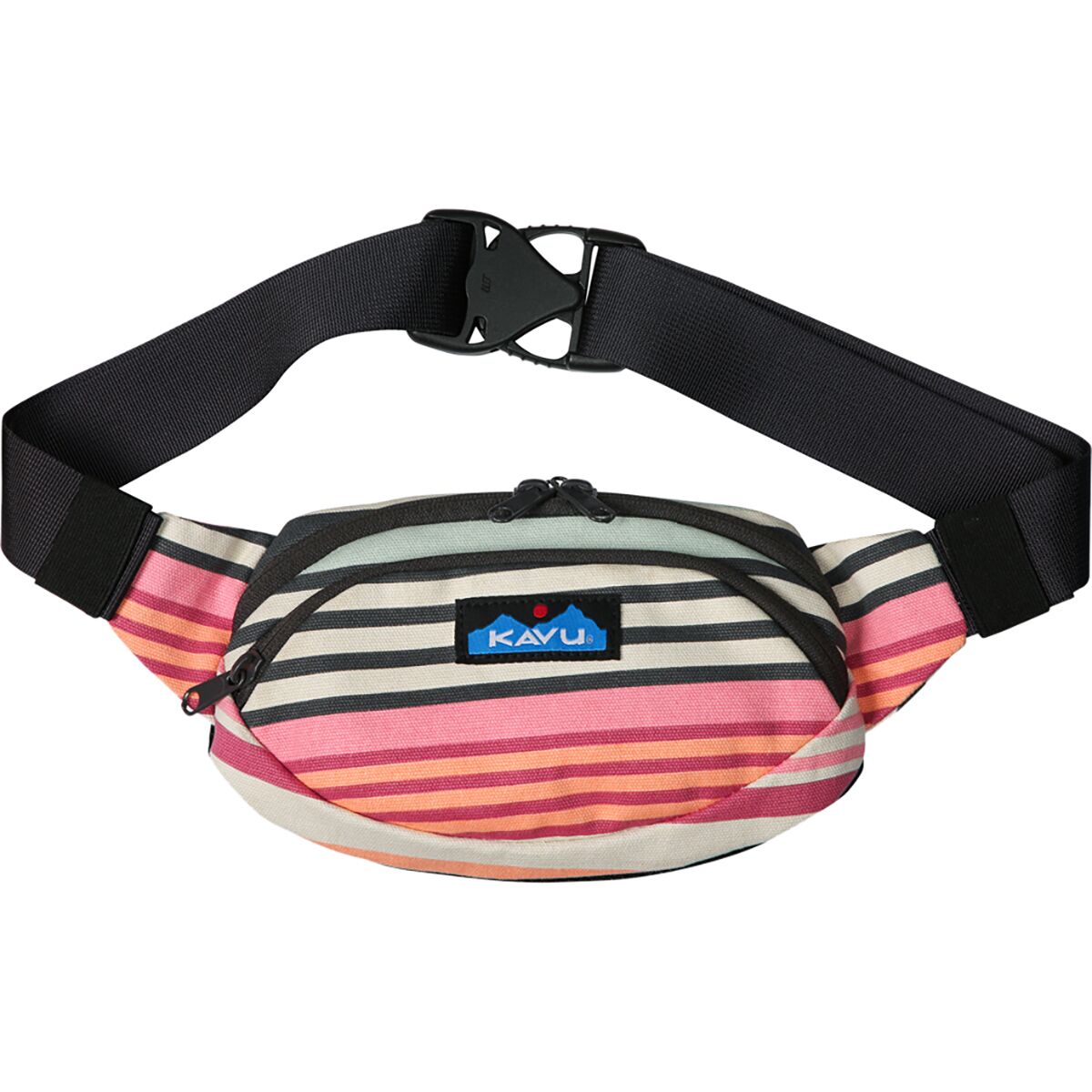 Image of KAVU Canvas Spectator Waist Pack Midsummer Stripe, One Size