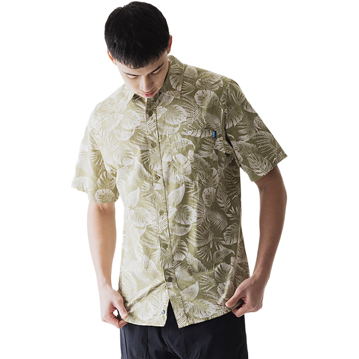 Image of KAVU Topspot Short-Sleeve Shirt - Men's Calm Palm, M