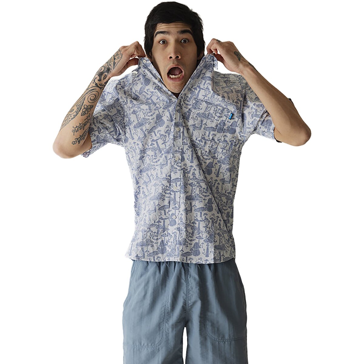 KAVU KAVU Topspot Short-Sleeve Shirt - Men's Mushroom Forest, L