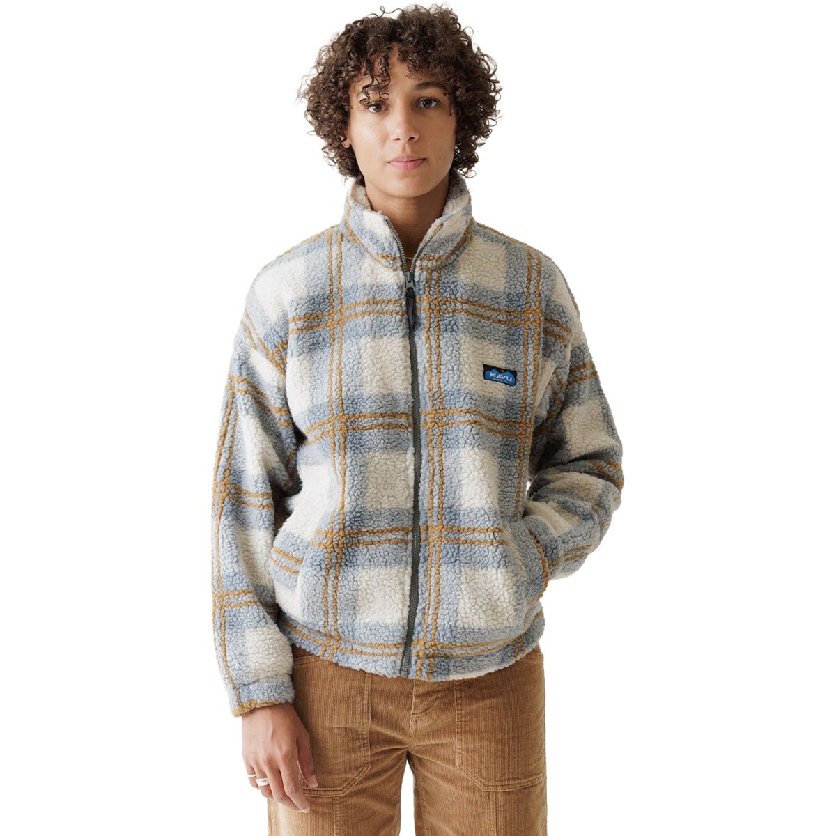 Image of KAVU Loven Full-Zip Sherpa Jacket - Women's Horizon Plaid, S
