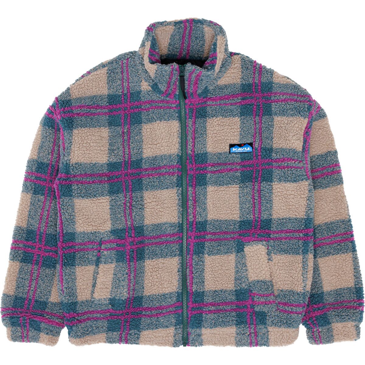 Image of KAVU Loven Full-Zip Sherpa Jacket - Women's Party Plaid, XL