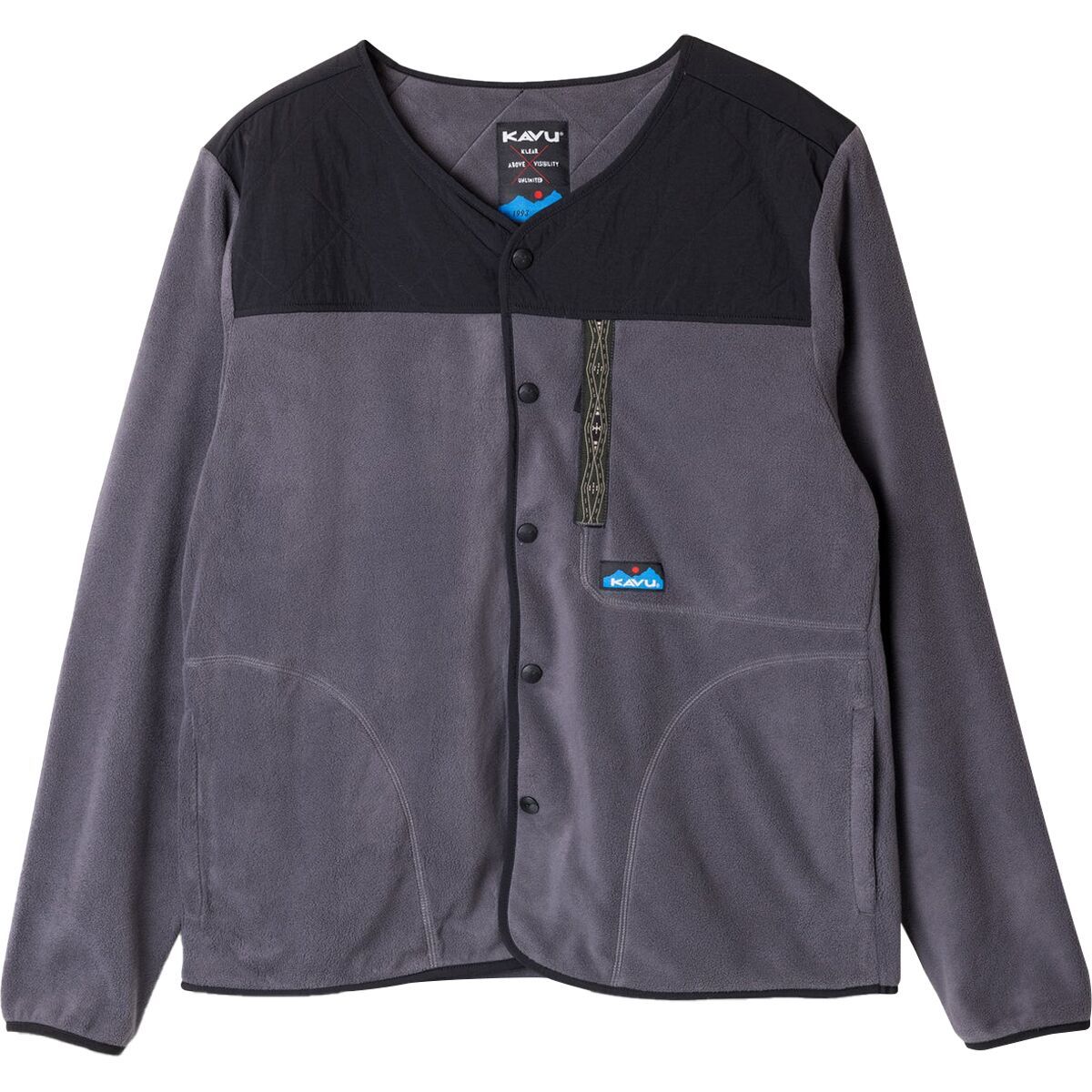 Image of KAVU Brudenell Snap Fleece Jacket - Men's Dark Shadow, L