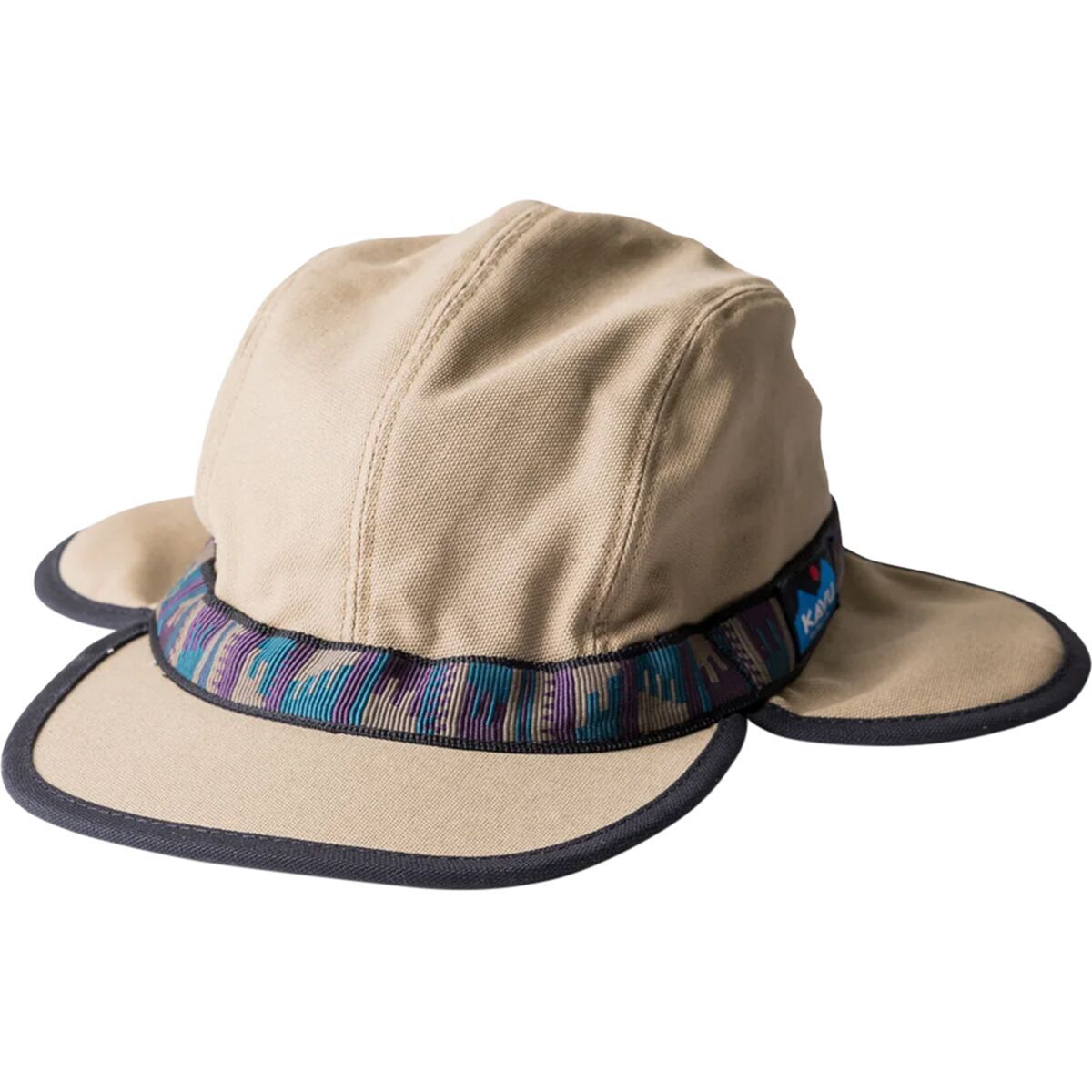 Image of KAVU Strapcap Trapper Cap Heritage Khaki, One Size
