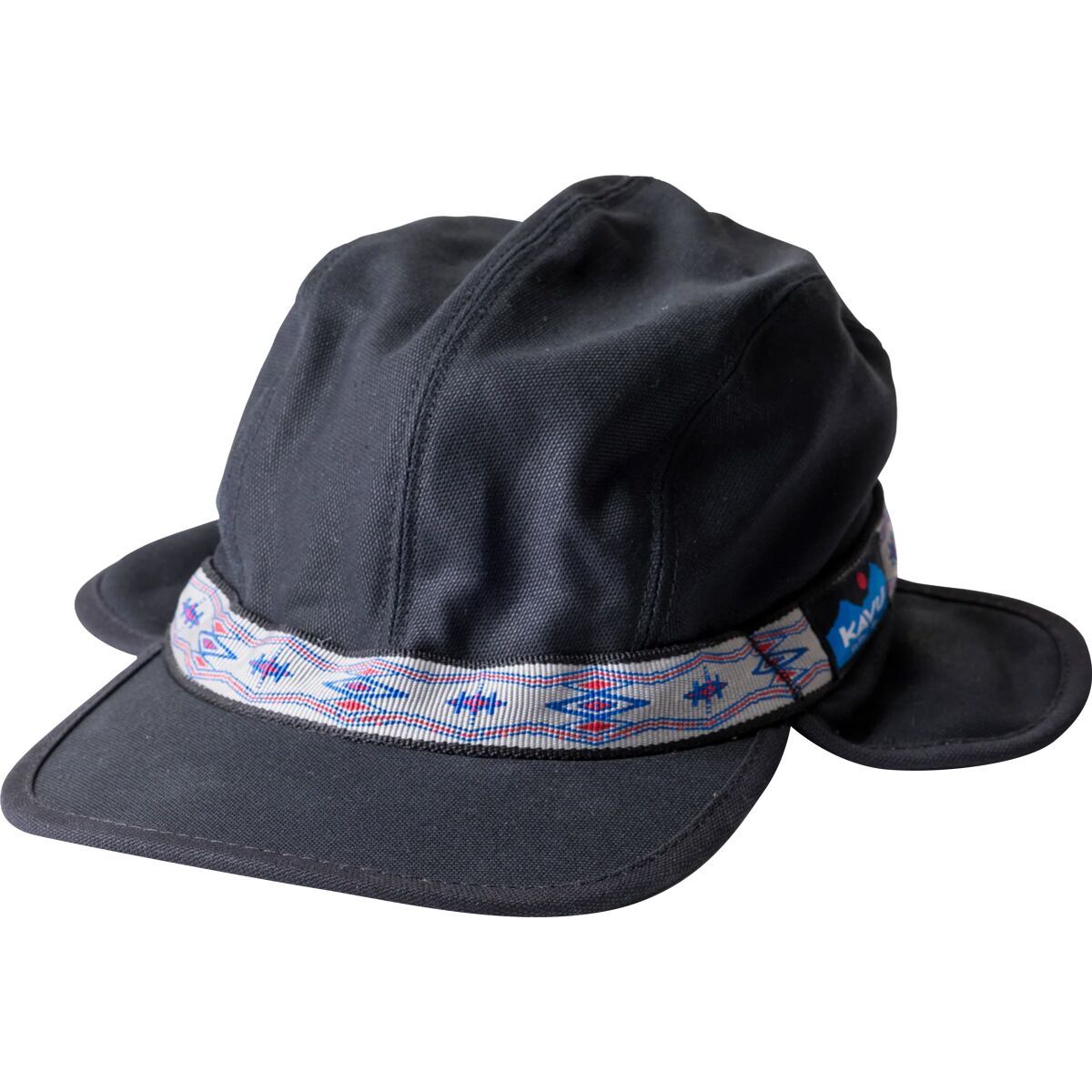 Image of KAVU Strapcap Trapper Cap Jet Black, One Size