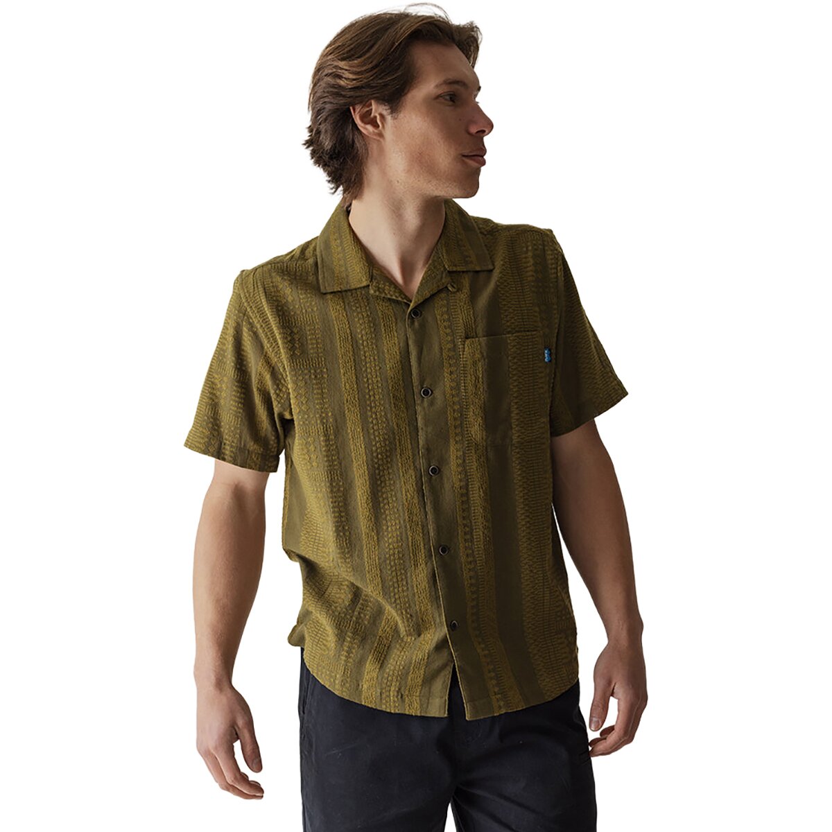 Image of KAVU Castaway Shirt - Men's Kelp Dobby, M