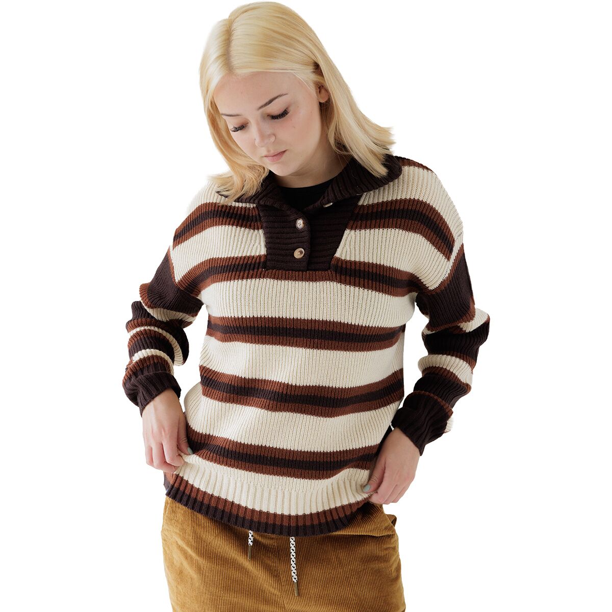 Image of KAVU Nola Sweater - Women's Ridge Stripe, S