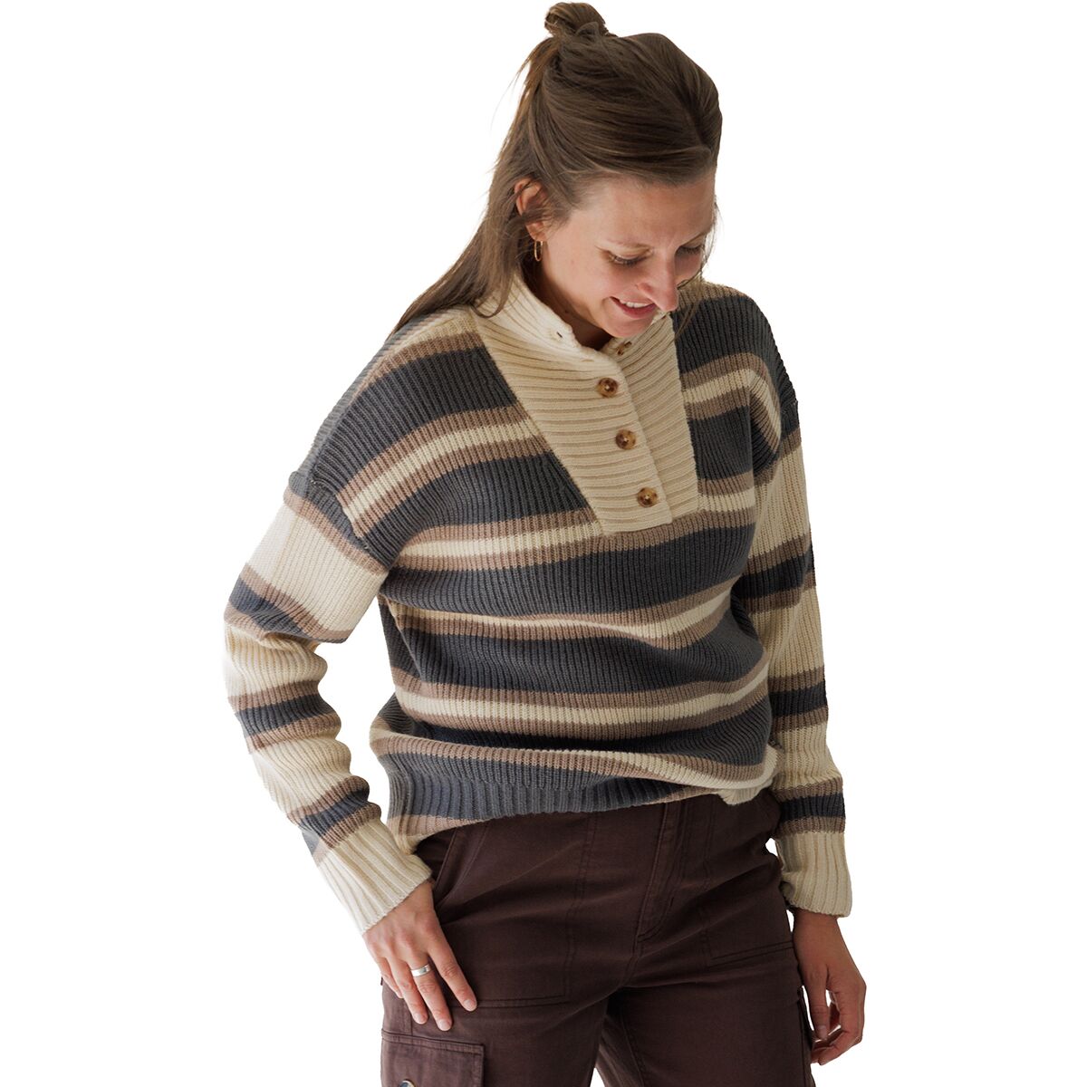 Image of KAVU Nola Sweater - Women's Storm Stripe, XS